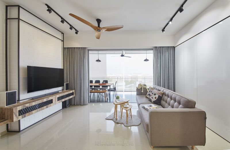 Country, Industrial, Scandinavian Design - Living Room - Condominium - Design by Spacious Planners Pte Ltd