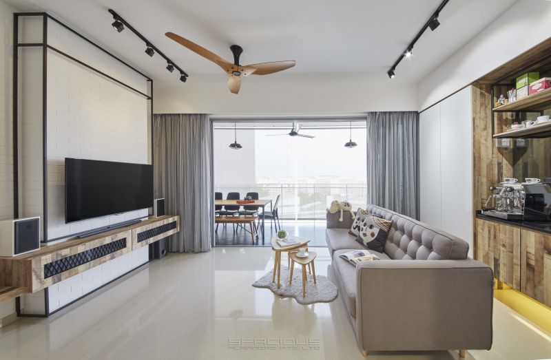 Country, Industrial, Scandinavian Design - Living Room - Condominium - Design by Spacious Planners Pte Ltd