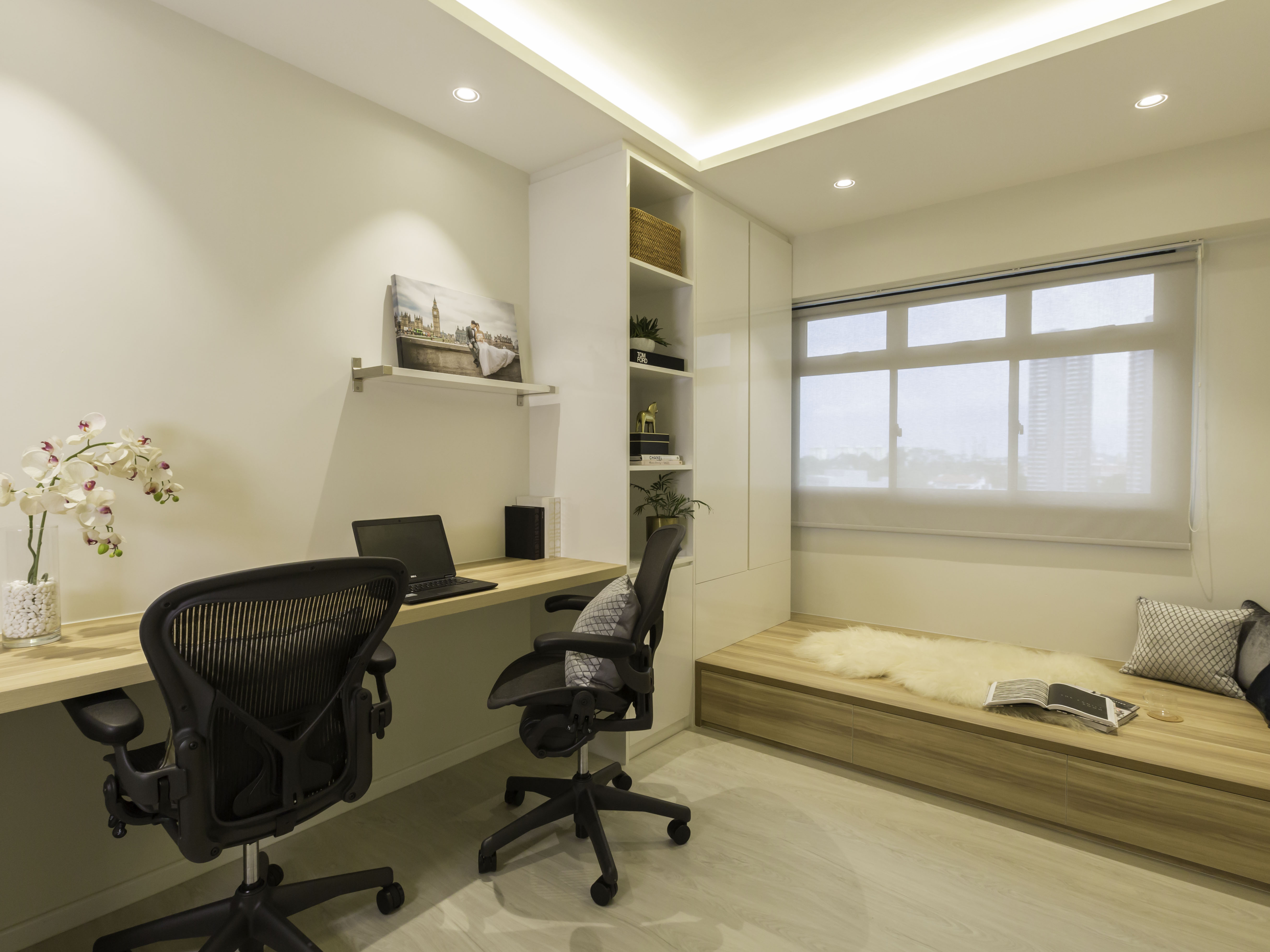 Contemporary, Modern Design - Study Room - HDB 4 Room - Design by Spacious Planners Pte Ltd