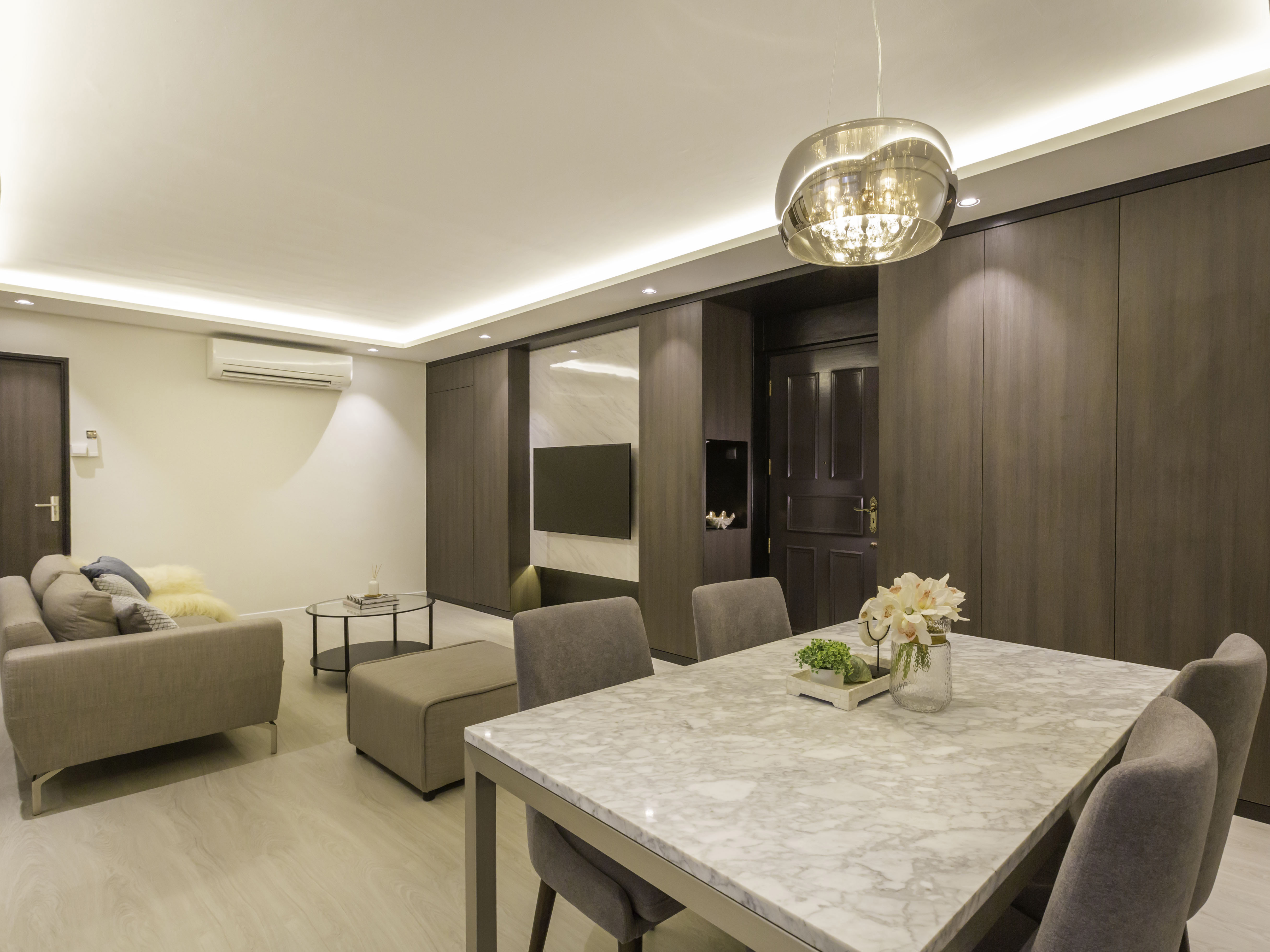 Contemporary, Modern Design - Dining Room - HDB 4 Room - Design by Spacious Planners Pte Ltd