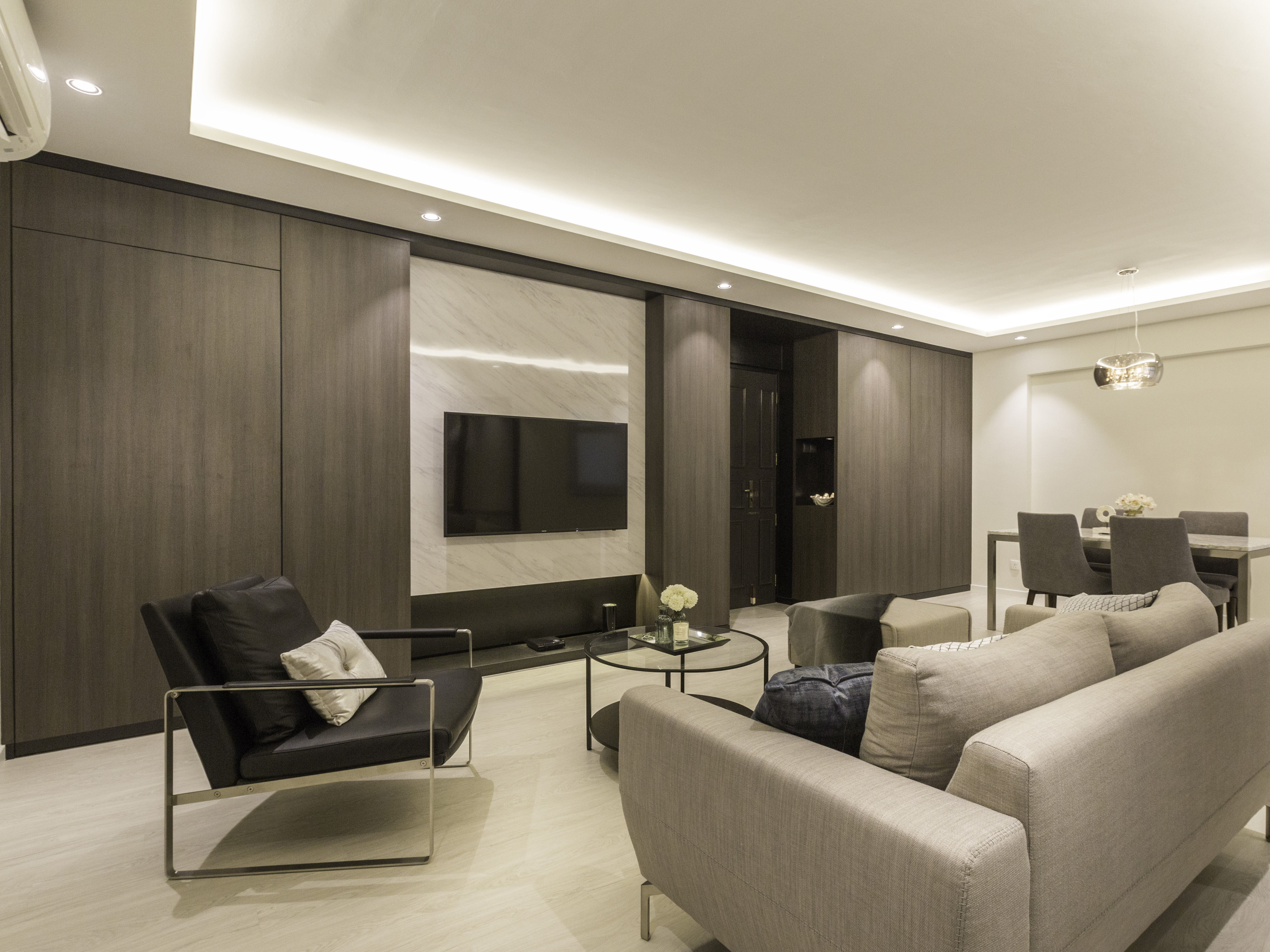 Contemporary, Modern Design - Living Room - HDB 4 Room - Design by Spacious Planners Pte Ltd