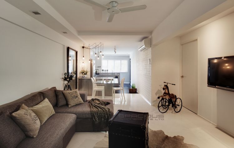 Minimalist, Scandinavian Design - Living Room - HDB 3 Room - Design by Spacious Planners Pte Ltd