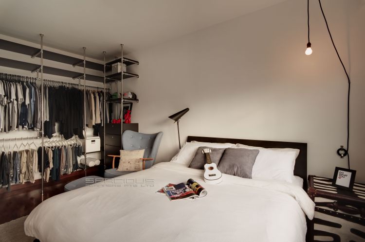 Industrial, Scandinavian Design - Bedroom - HDB 4 Room - Design by Spacious Planners Pte Ltd