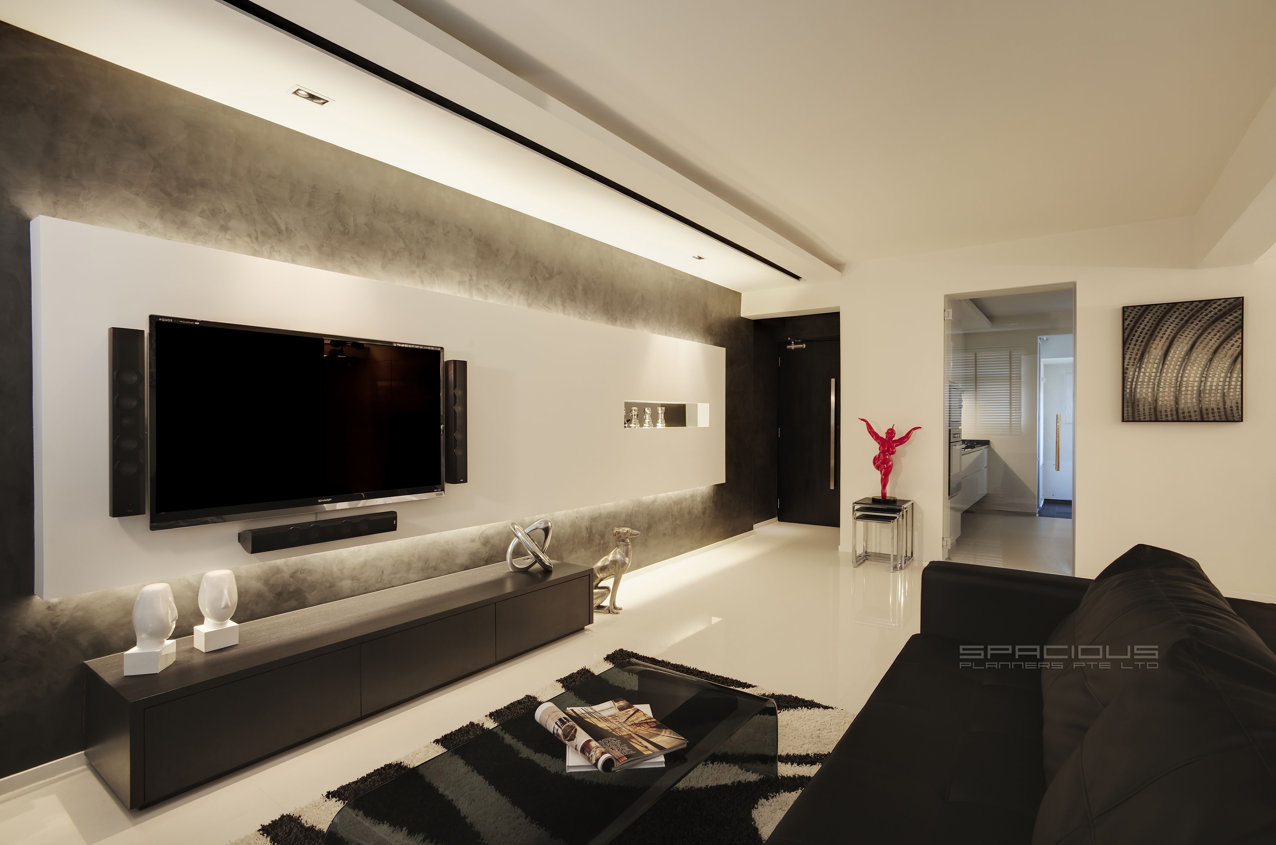 Minimalist, Modern Design - Living Room - HDB 5 Room - Design by Spacious Planners Pte Ltd