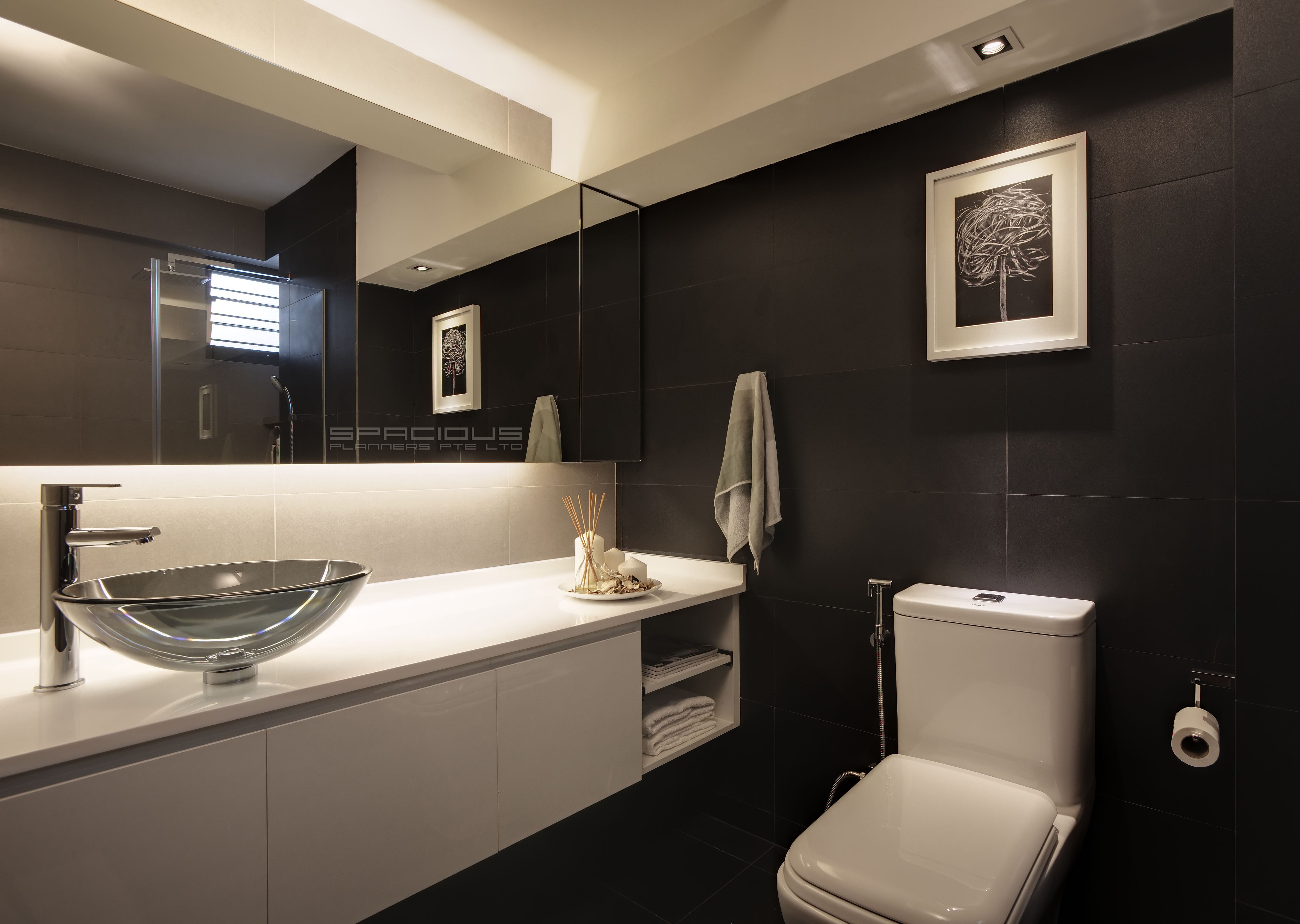 Minimalist, Modern Design - Bathroom - HDB 5 Room - Design by Spacious Planners Pte Ltd