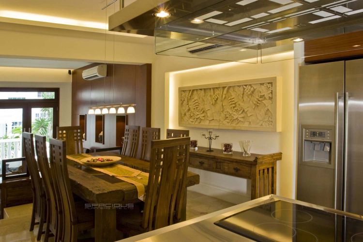 Resort, Tropical Design - Dining Room - Landed House - Design by Spacious Planners Pte Ltd