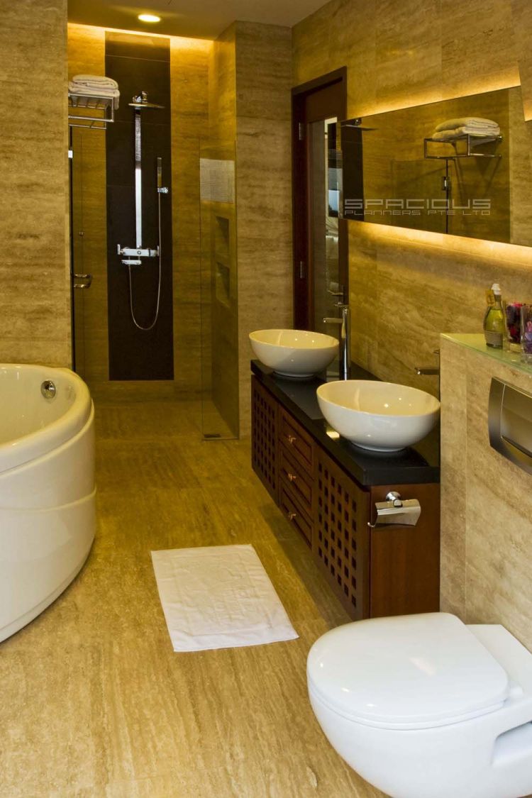 Resort, Tropical Design - Bathroom - Landed House - Design by Spacious Planners Pte Ltd
