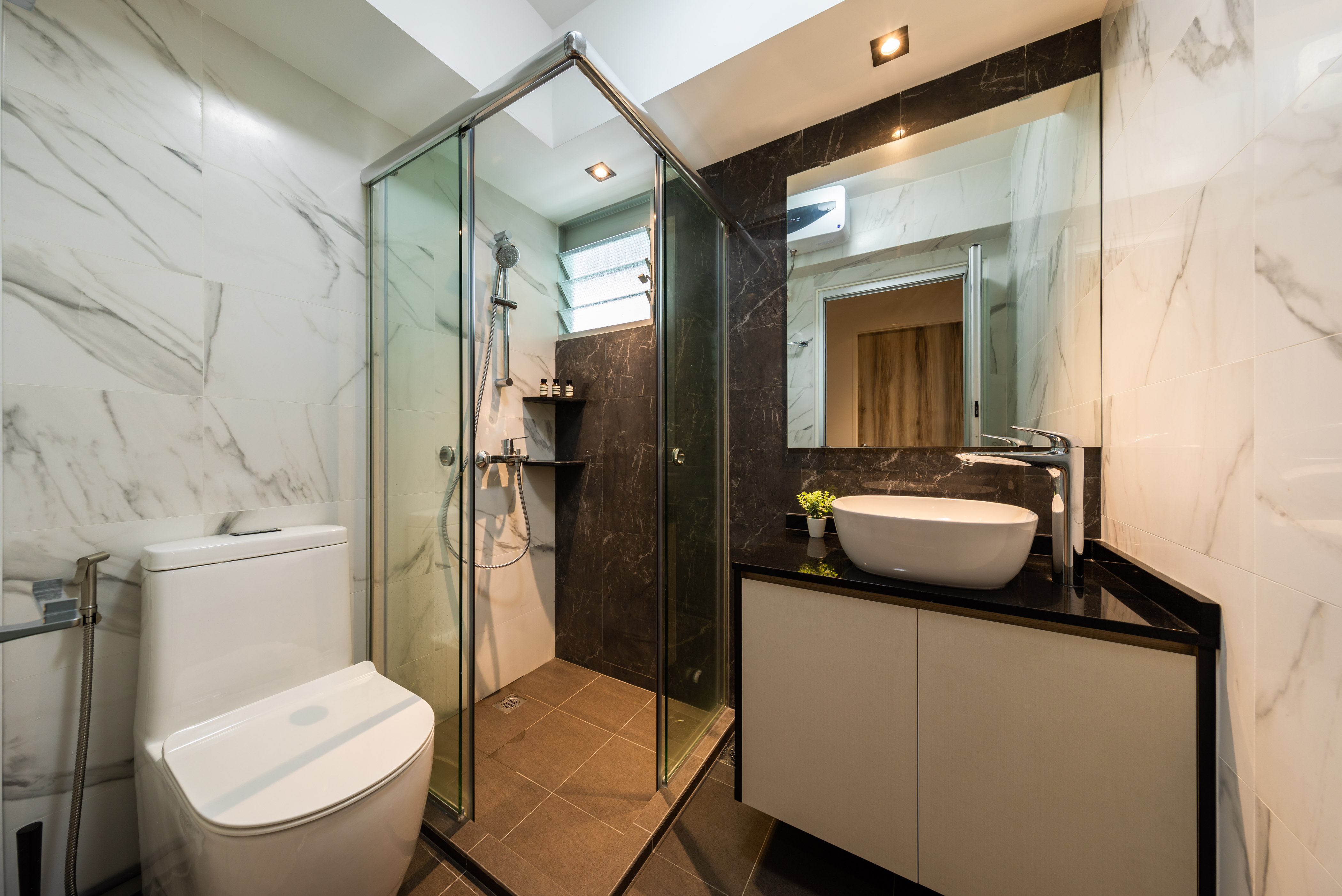 Contemporary, Modern Design - Bathroom - HDB 4 Room - Design by Spacious Planners Pte Ltd