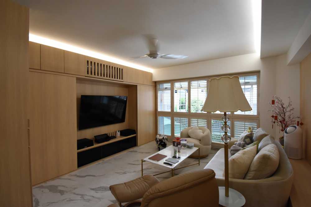 Scandinavian Design - Living Room - HDB 4 Room - Design by Spruce Interiors