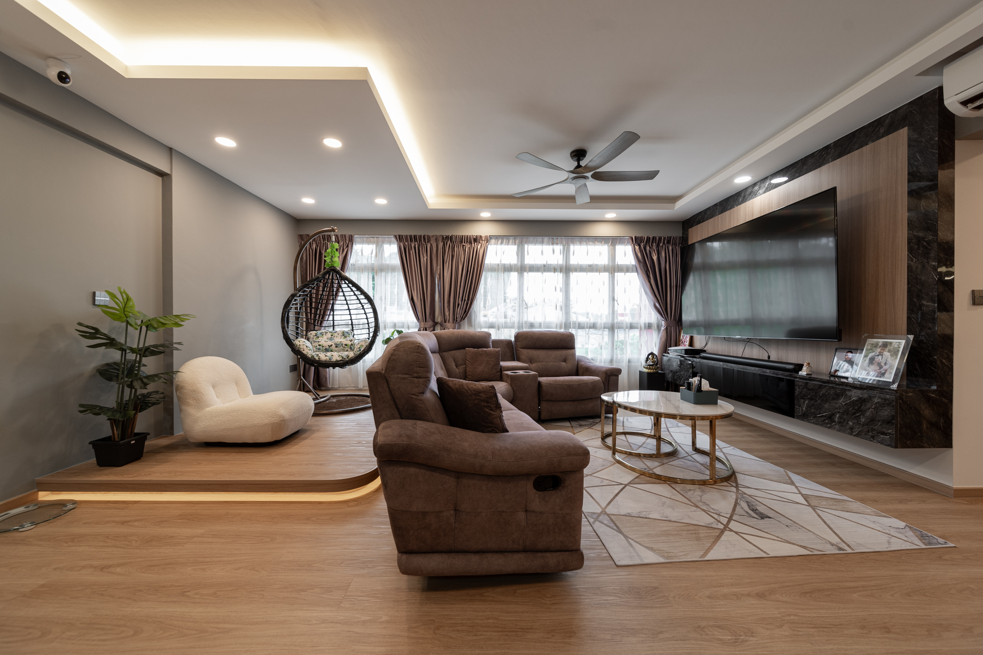 Modern Design - Living Room - HDB 5 Room - Design by Spruce Interiors