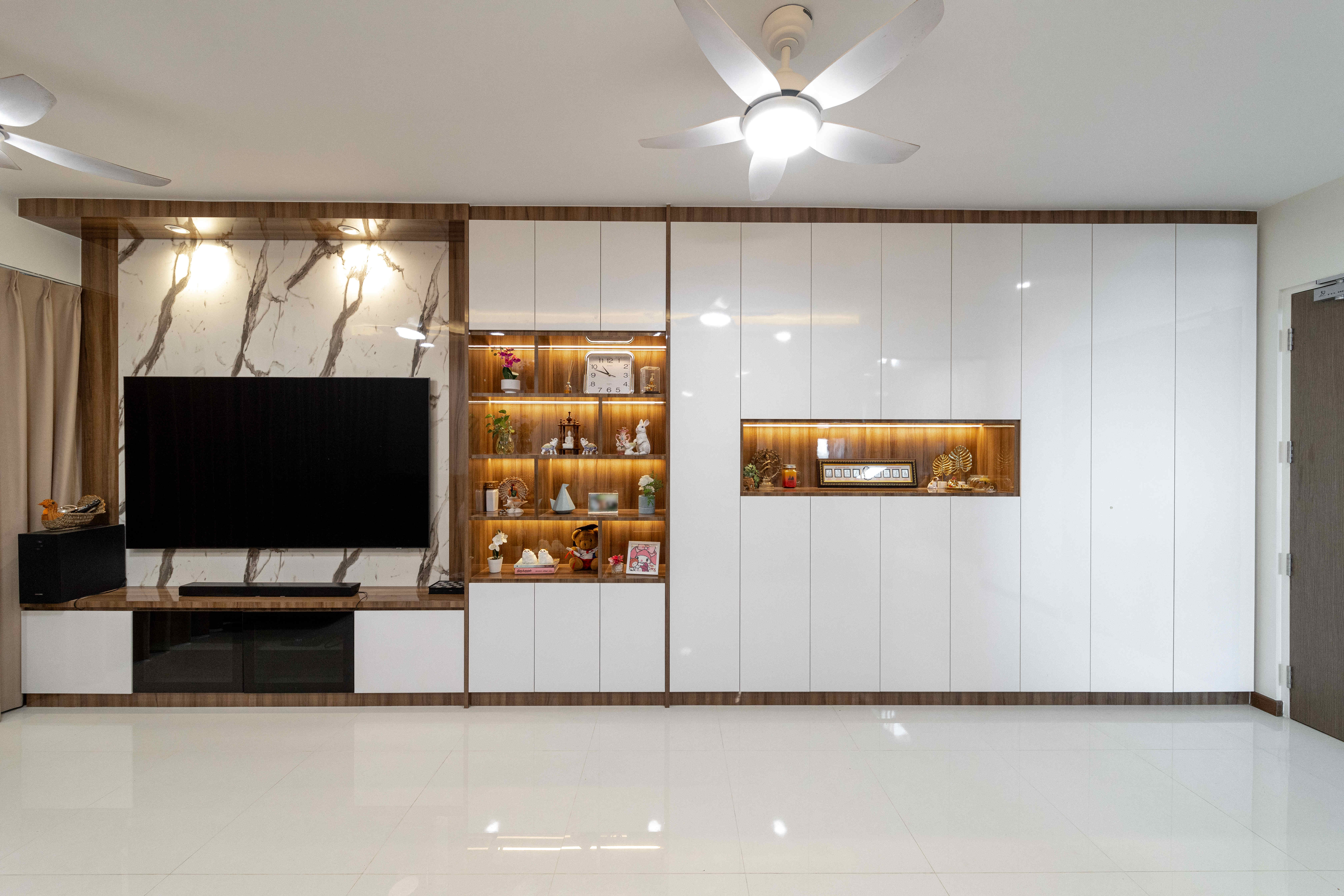 Contemporary Design - Living Room - HDB 4 Room - Design by Spruce Interiors