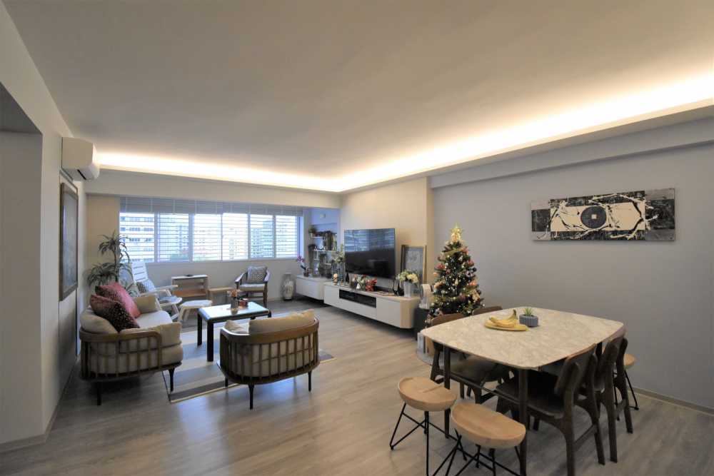 Vintage Design - Living Room - HDB Executive Apartment - Design by Spruce Interiors