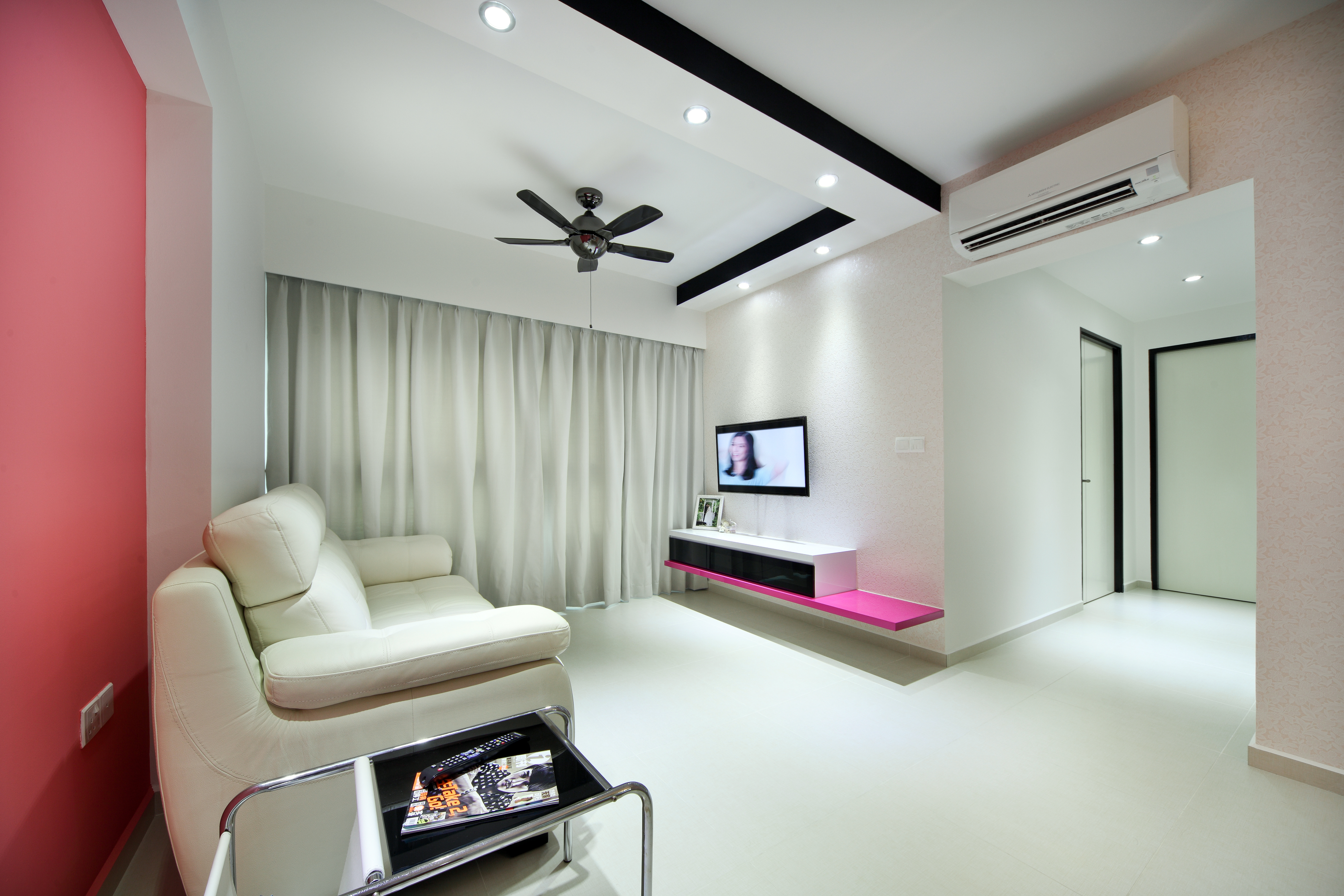 Modern, Retro Design - Living Room - HDB 4 Room - Design by Square Room Decor Pte Ltd