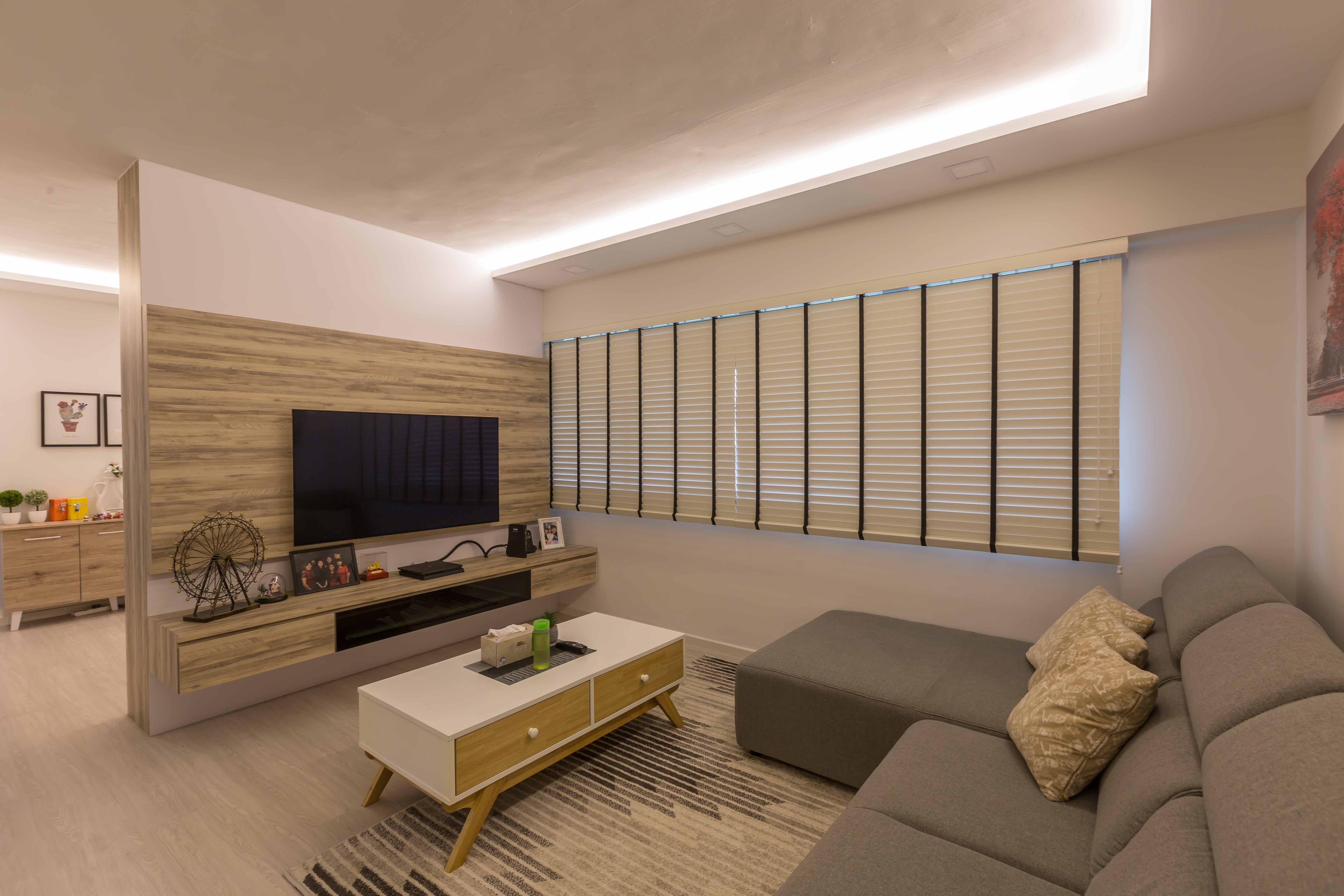 Minimalist Design - Living Room - HDB 4 Room - Design by Square Room Decor Pte Ltd