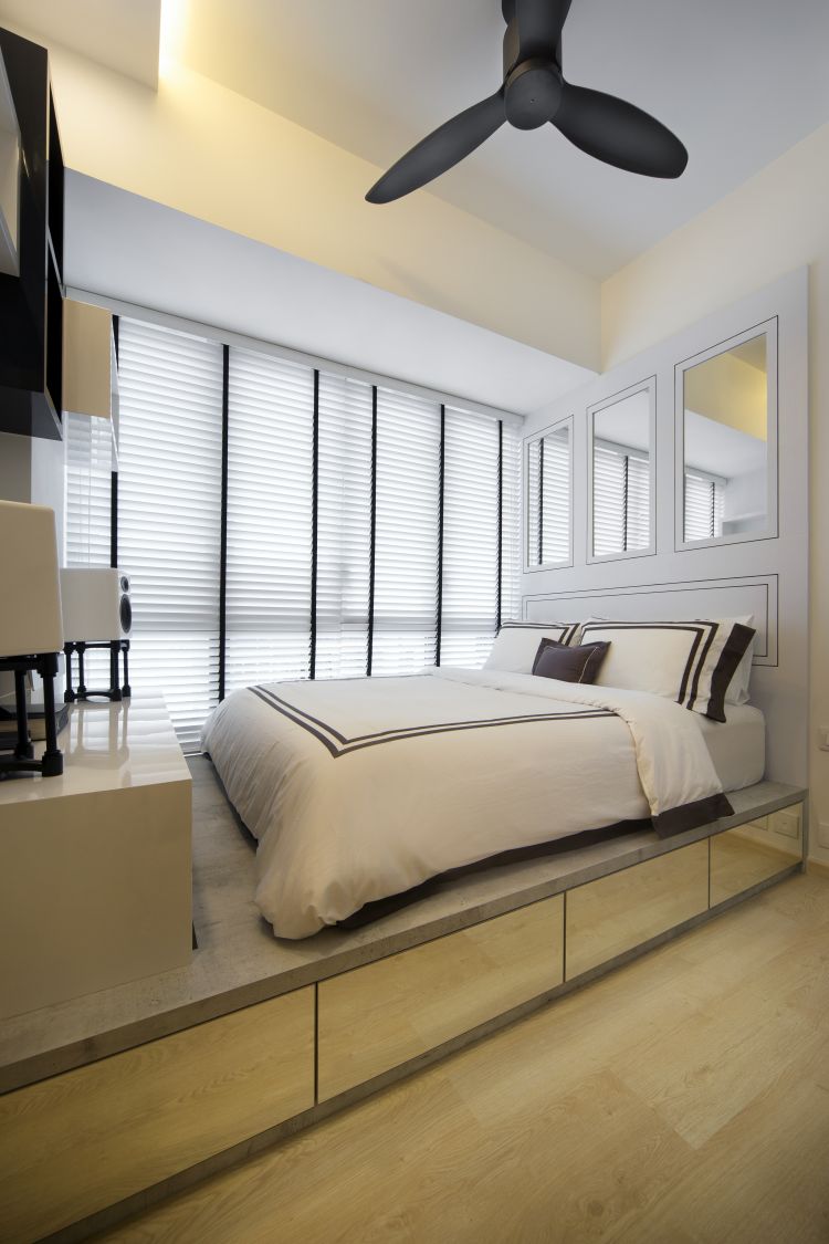 Contemporary, Modern Design - Bedroom - HDB 4 Room - Design by Square Room Decor Pte Ltd