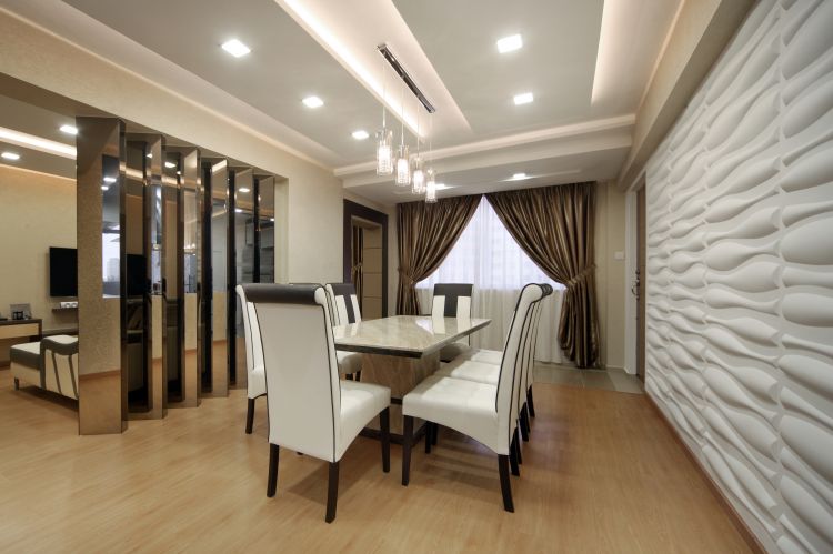 Contemporary, Modern Design - Dining Room - HDB 4 Room - Design by Square Room Decor Pte Ltd