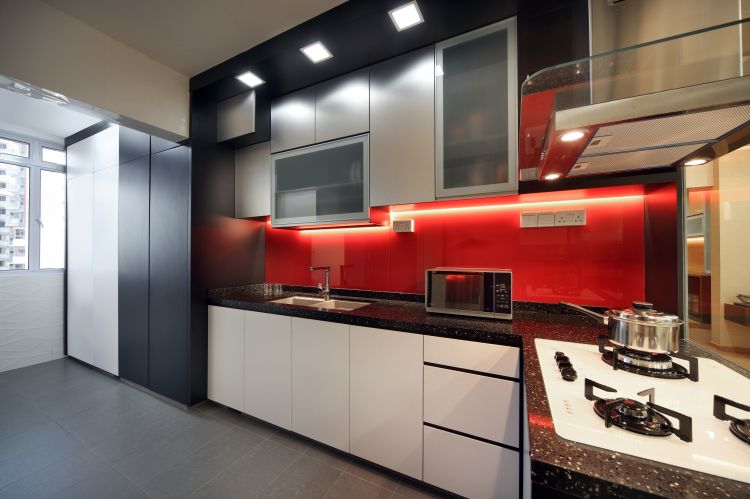 Contemporary, Modern Design - Kitchen - HDB 4 Room - Design by Square Room Decor Pte Ltd