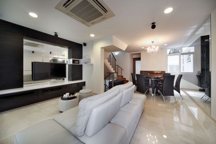 Contemporary, Minimalist Design - Living Room - Landed House - Design by Square Room Decor Pte Ltd