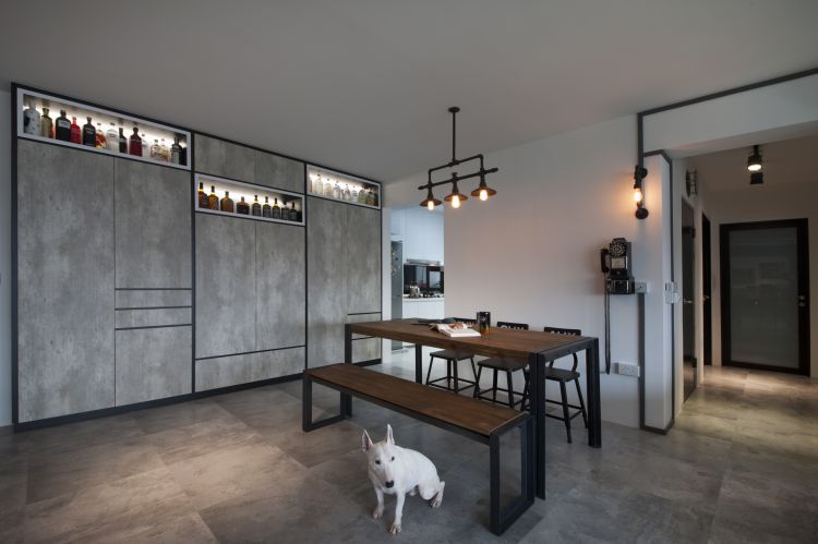 Eclectic, Industrial, Minimalist Design - Dining Room - HDB 5 Room - Design by Starry Homestead Pte Ltd