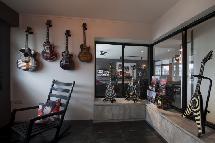 Eclectic, Industrial, Minimalist Design - Entertainment Room - HDB 5 Room - Design by Starry Homestead Pte Ltd