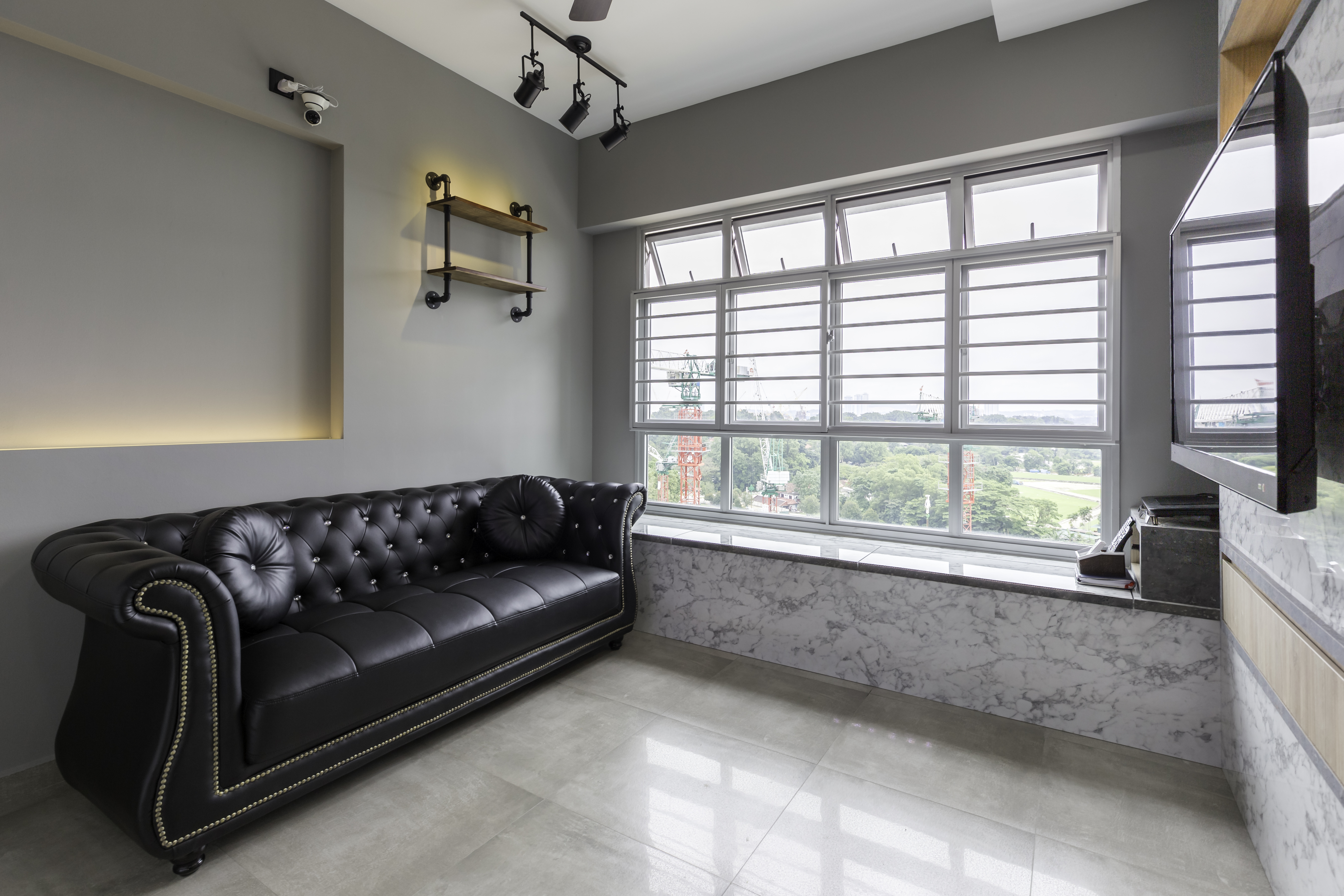 Industrial Design - Living Room - HDB 4 Room - Design by Starry Homestead Pte Ltd