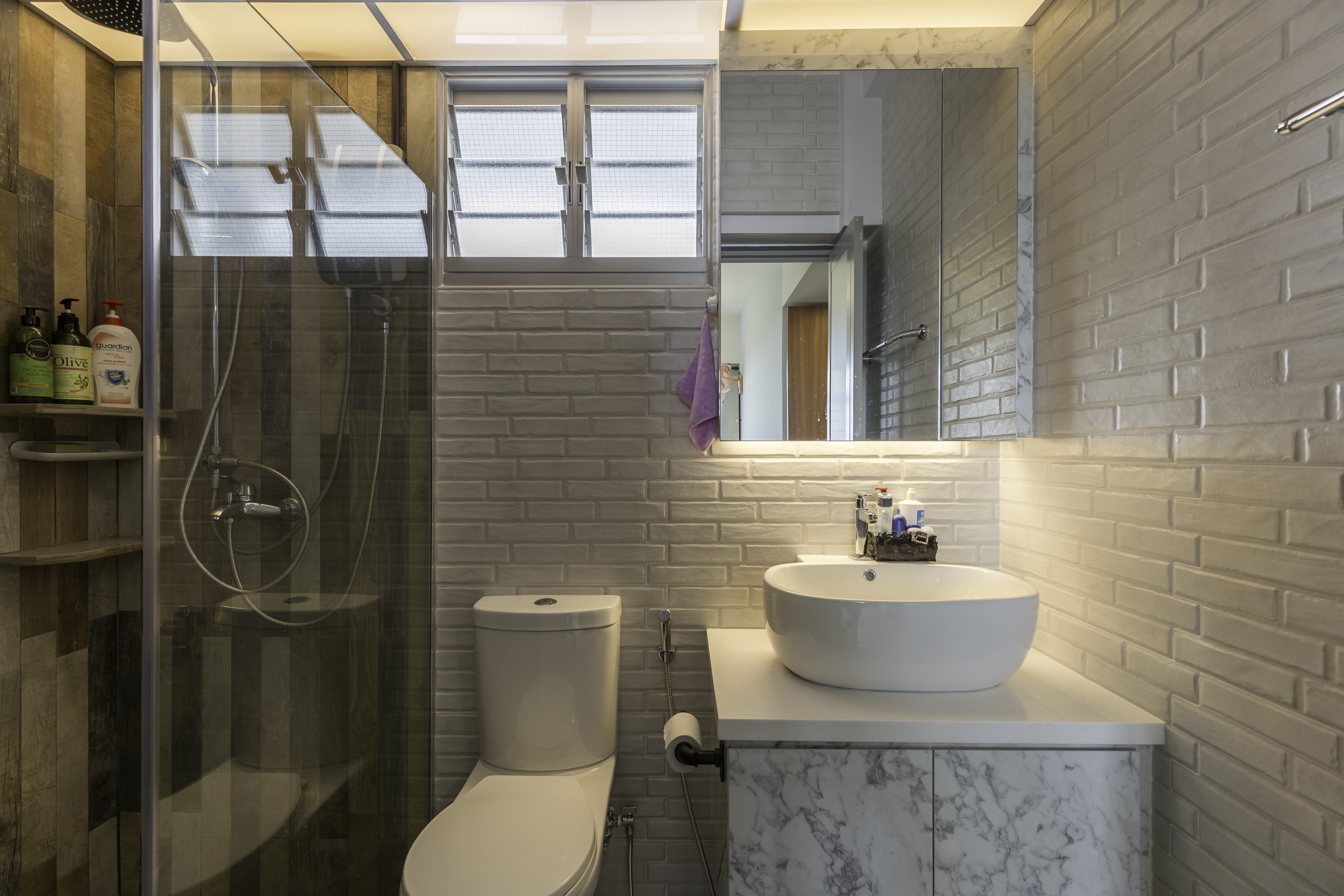 Industrial Design - Bathroom - HDB 4 Room - Design by Starry Homestead Pte Ltd