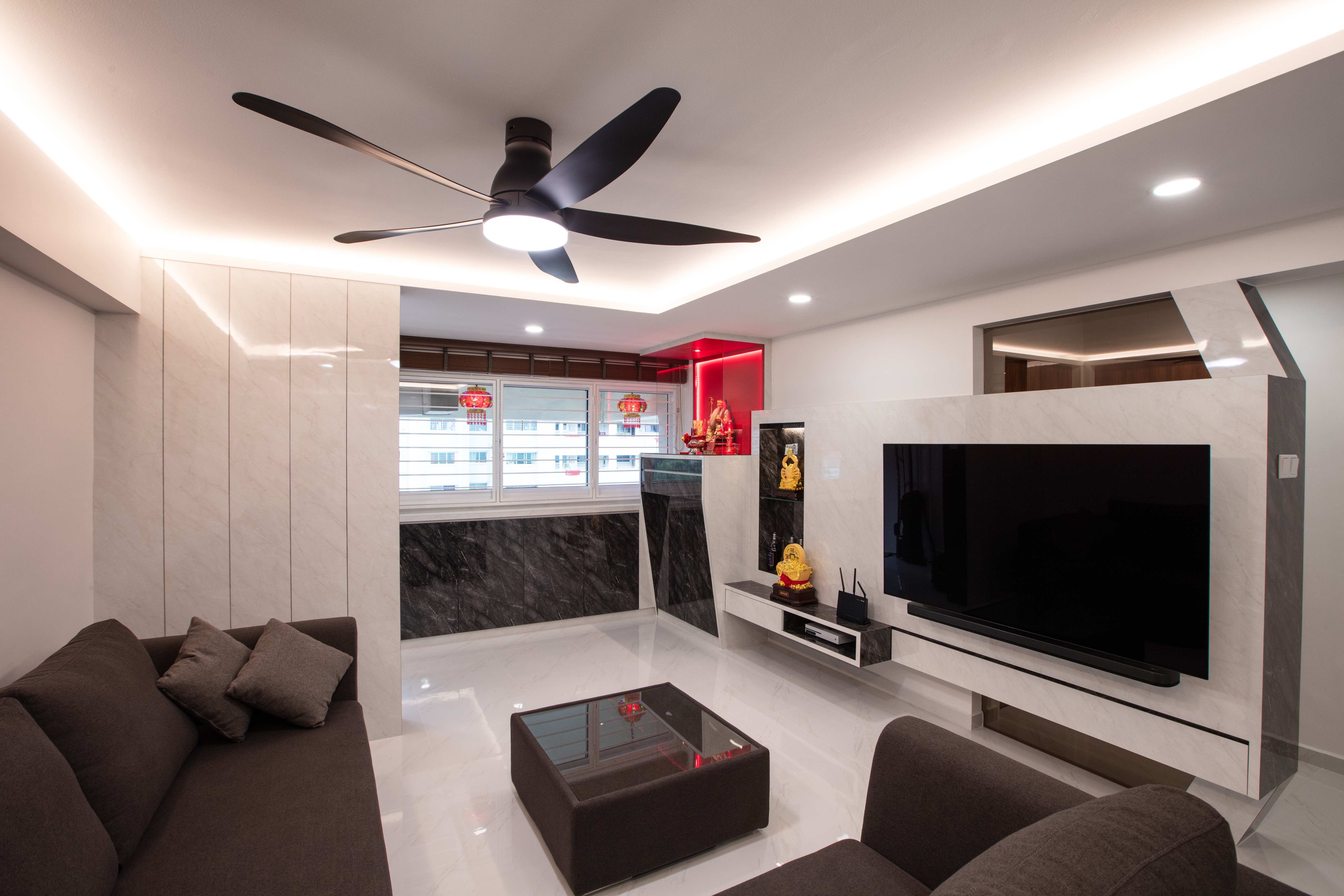 Modern Design - Living Room - HDB 4 Room - Design by Starry Homestead Pte Ltd