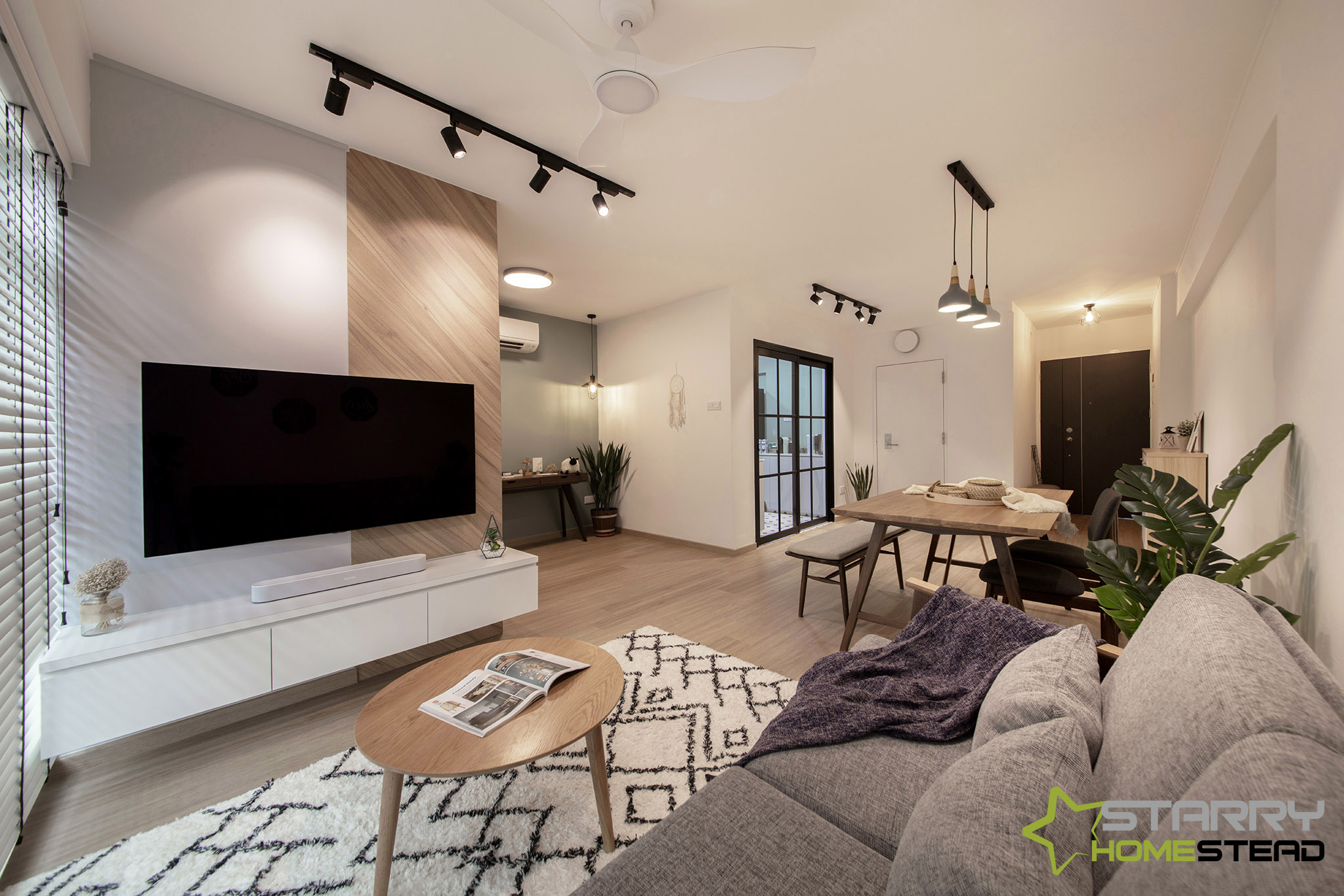 Scandinavian Design - Living Room - HDB 5 Room - Design by Starry Homestead Pte Ltd