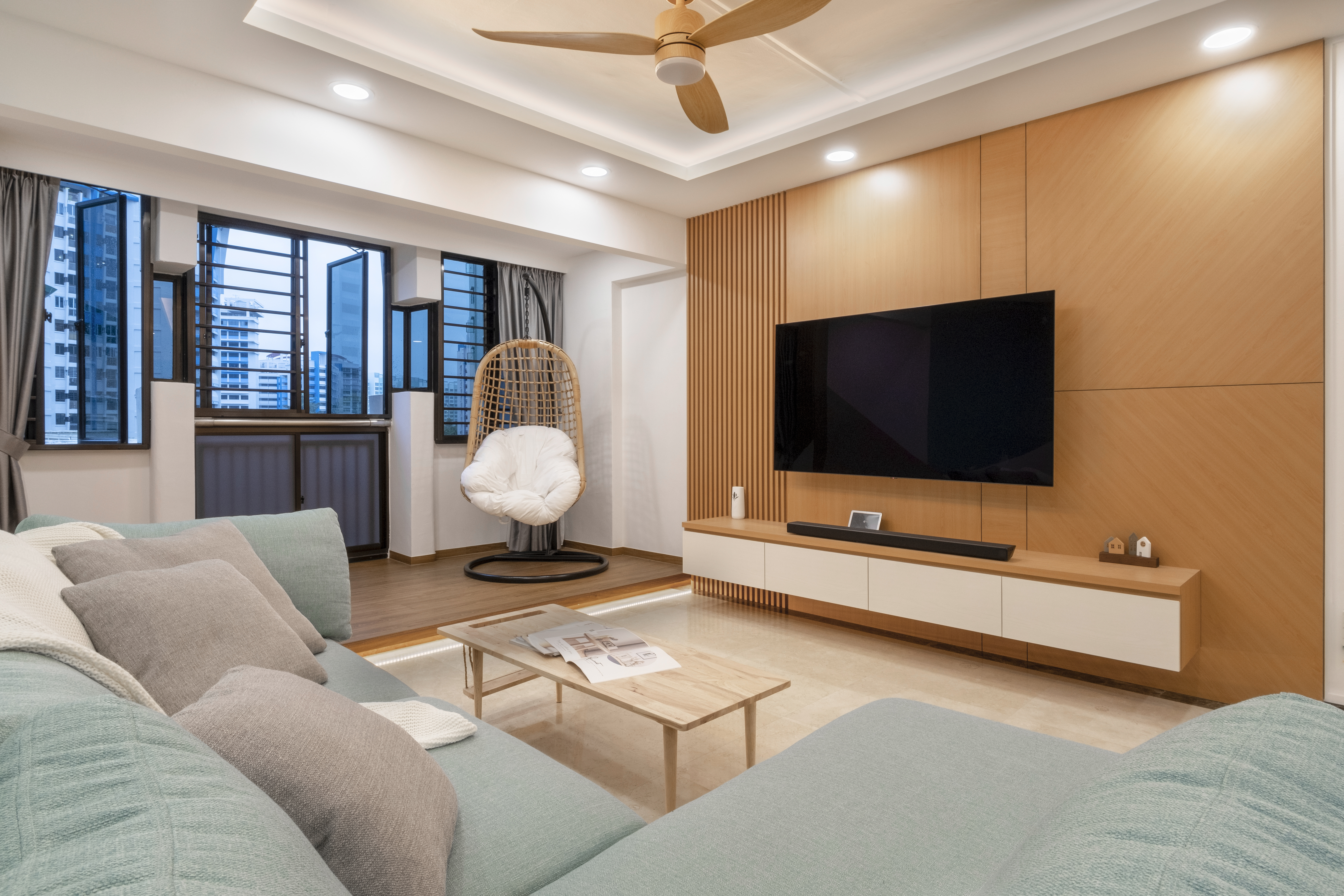 Scandinavian Design - Living Room - HDB 5 Room - Design by Starry Homestead Pte Ltd