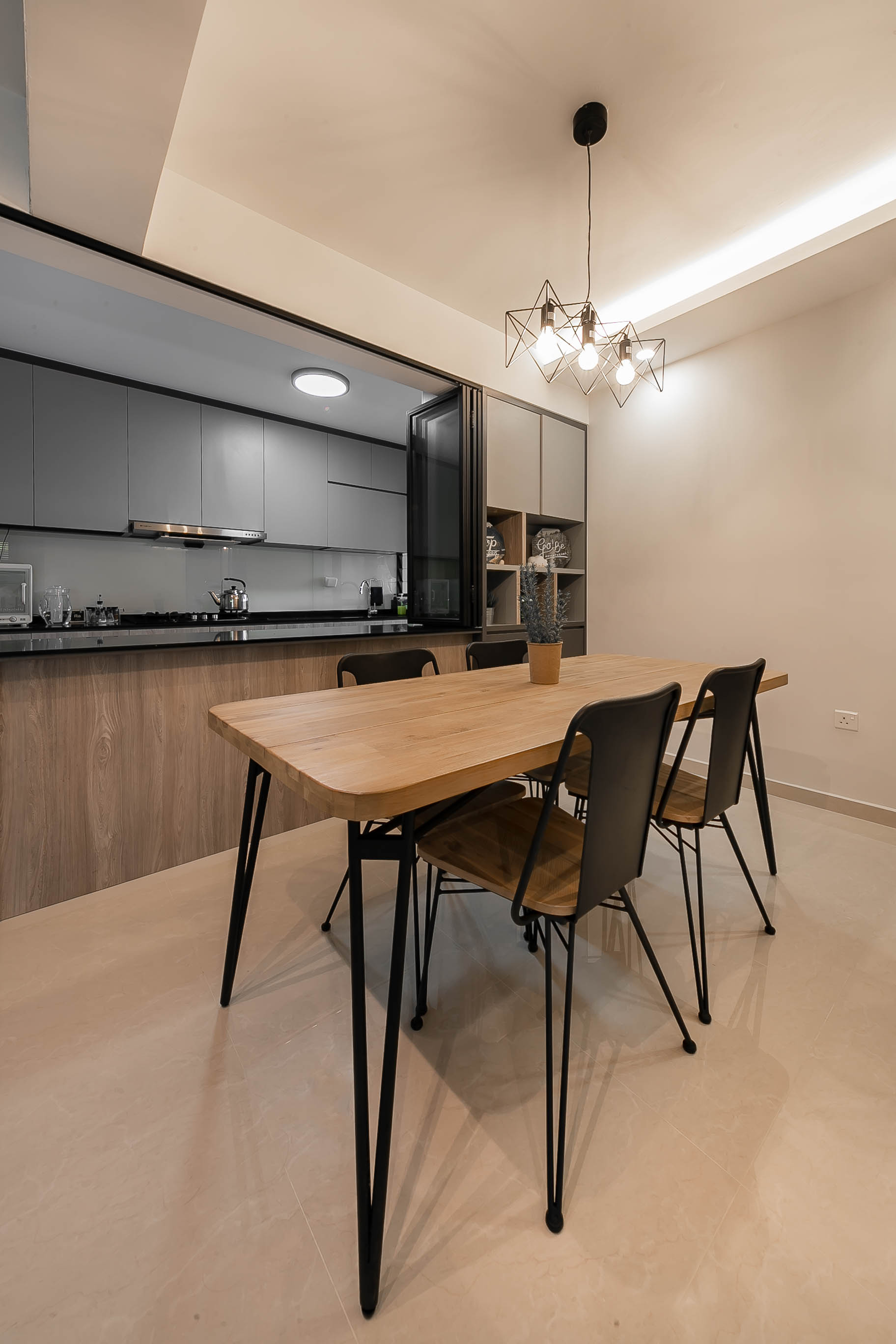 Industrial, Modern Design - Dining Room - HDB 5 Room - Design by Starry Homestead Pte Ltd