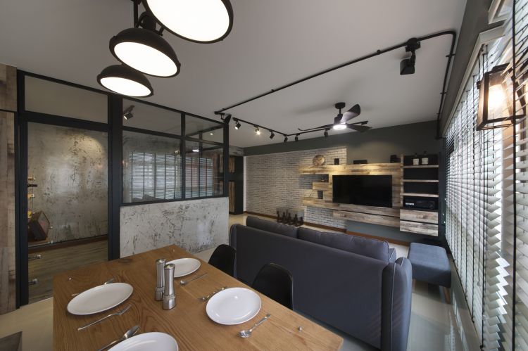 Industrial, Minimalist, Scandinavian Design - Dining Room - HDB 5 Room - Design by Starry Homestead Pte Ltd