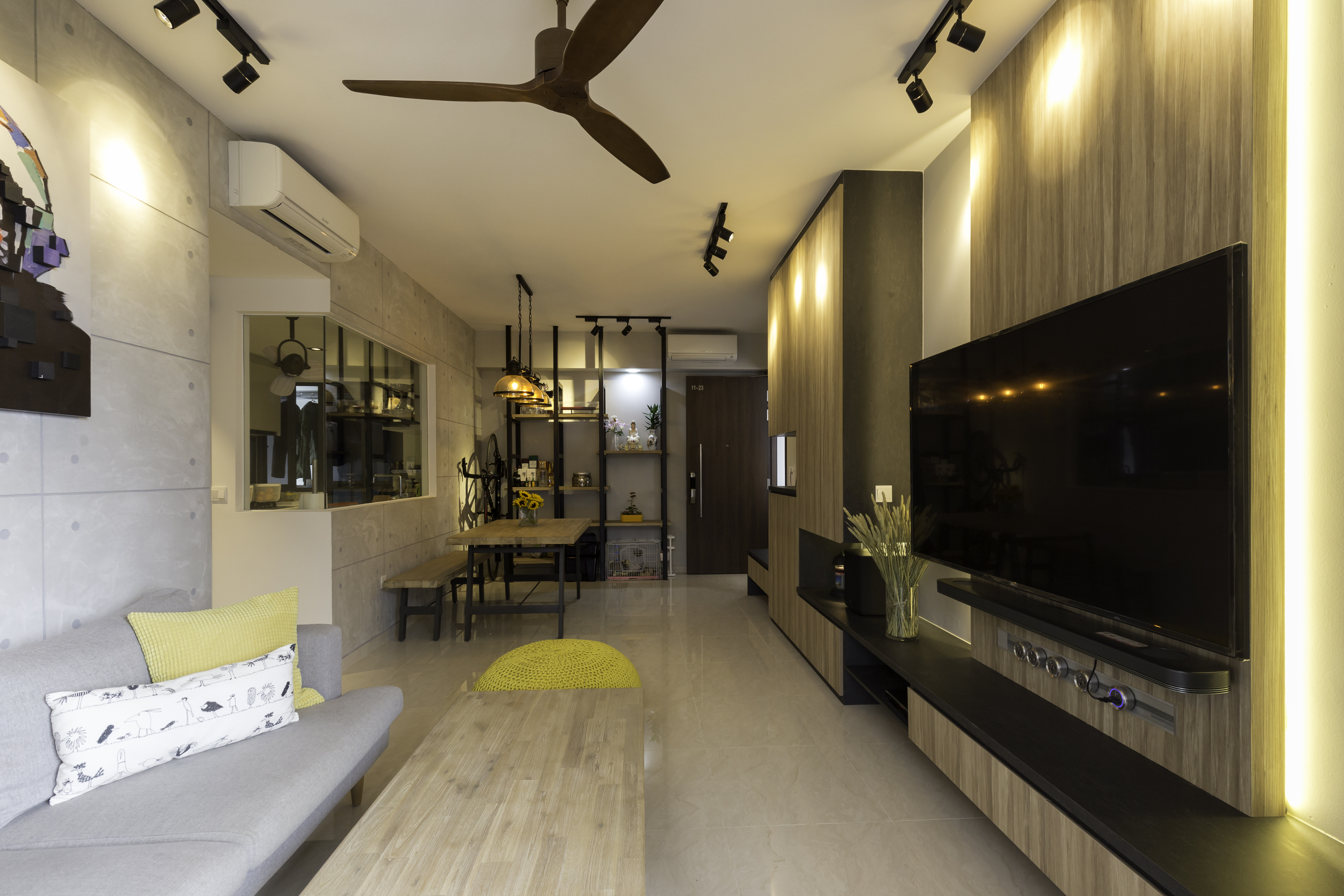 Industrial Design - Living Room - Condominium - Design by Starry Homestead Pte Ltd