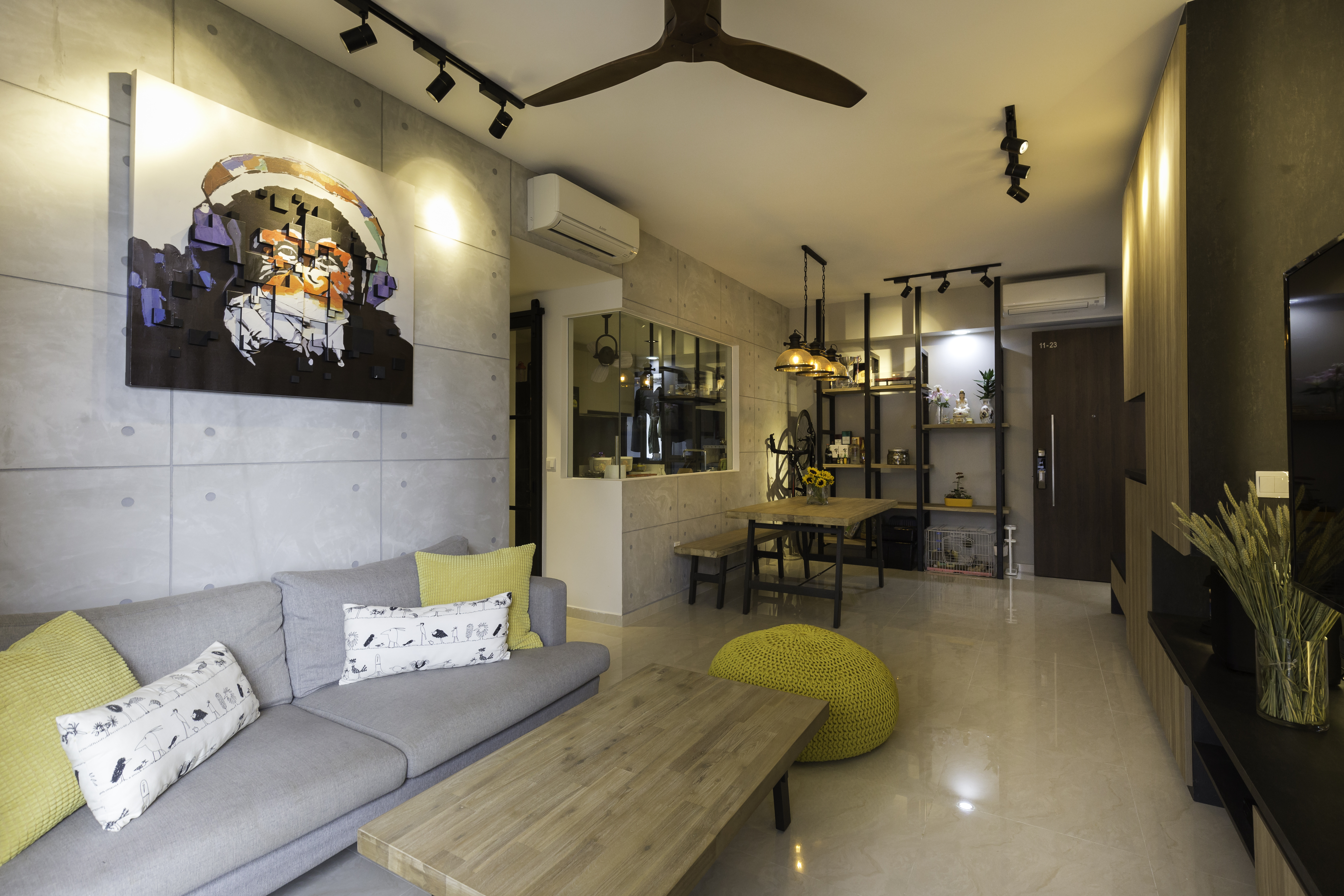 Industrial Design - Living Room - Condominium - Design by Starry Homestead Pte Ltd