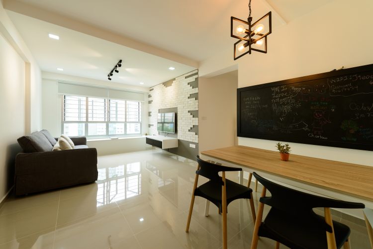 Minimalist, Modern, Scandinavian Design - Living Room - HDB 4 Room - Design by Starry Homestead Pte Ltd
