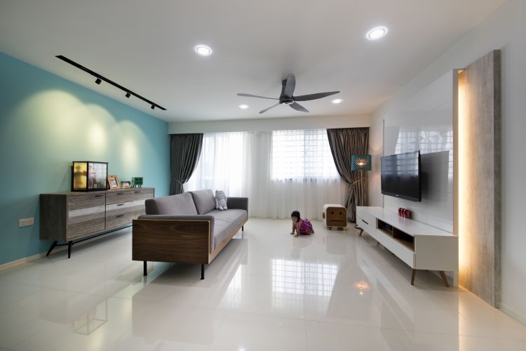 Modern, Scandinavian Design - Living Room - HDB 5 Room - Design by Starry Homestead Pte Ltd