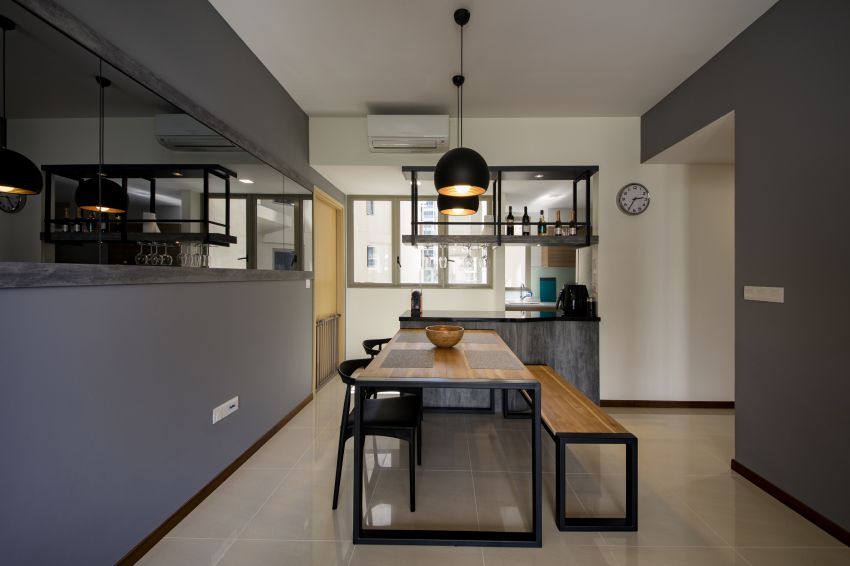 Industrial Design - Dining Room - Condominium - Design by Starry Homestead Pte Ltd