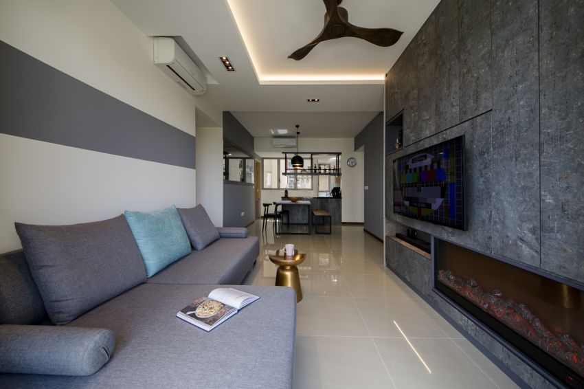 Industrial Design - Living Room - Condominium - Design by Starry Homestead Pte Ltd