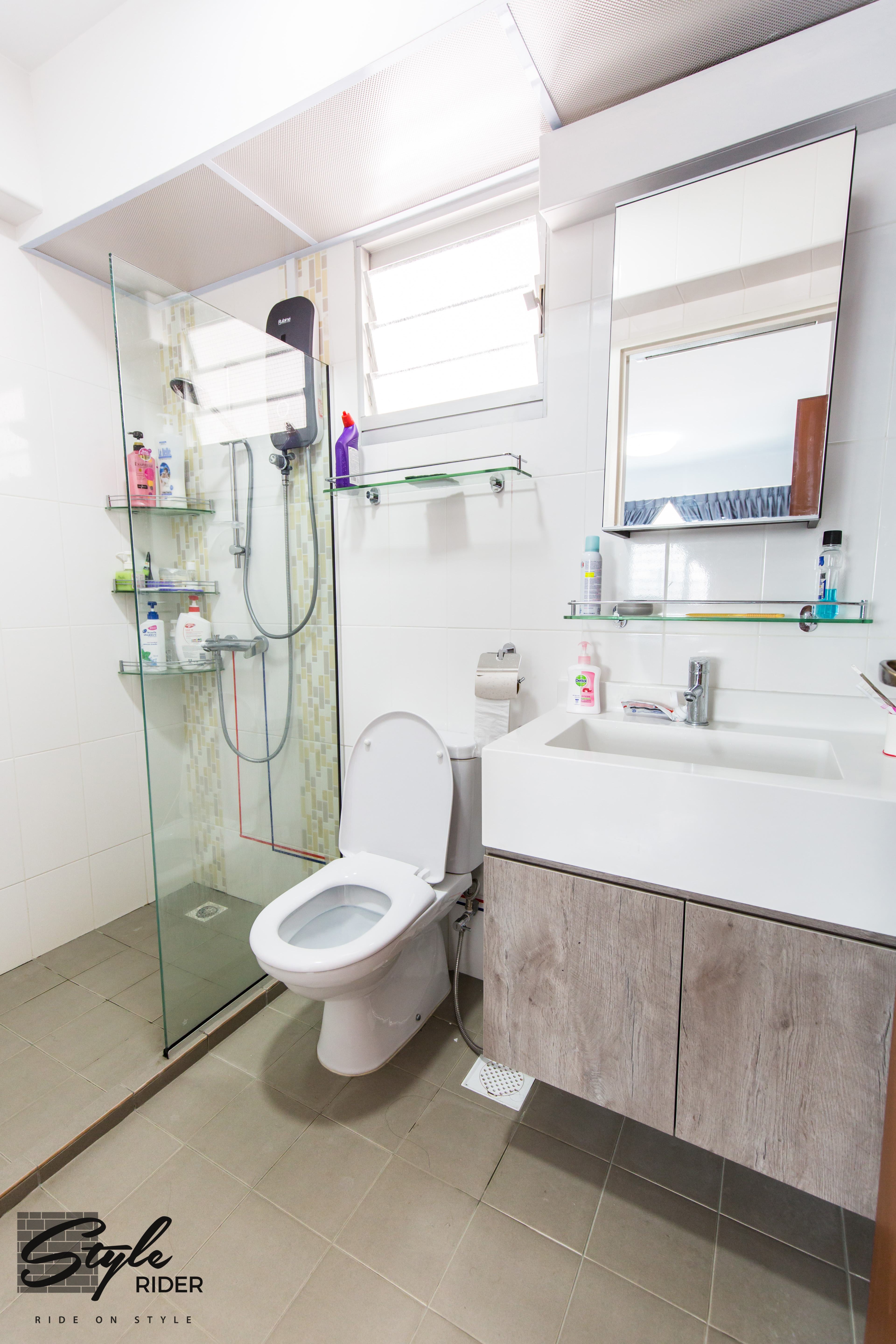 Eclectic, Modern Design - Bathroom - HDB 5 Room - Design by Stylerider Pte Ltd