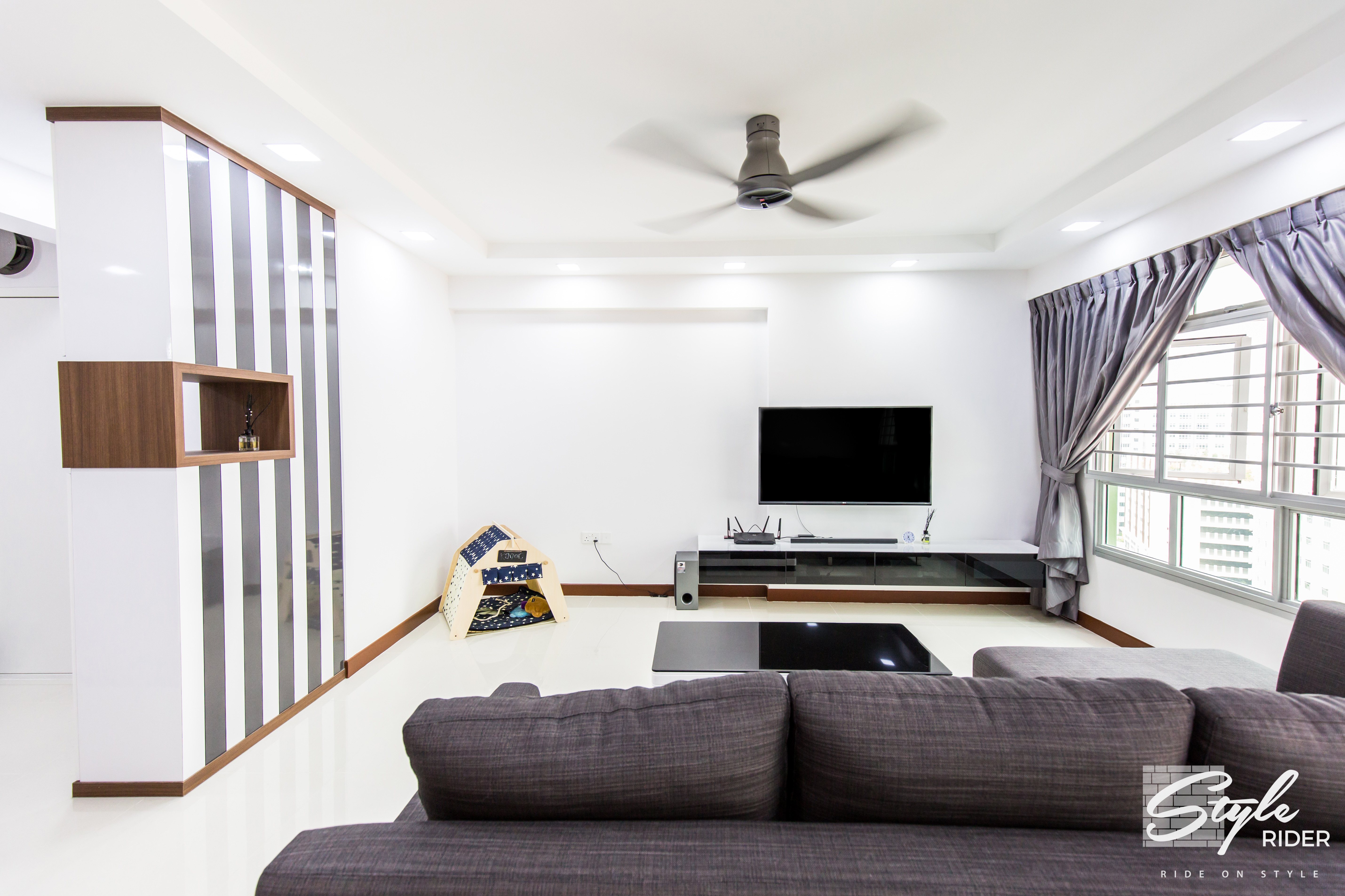 Eclectic, Modern Design - Living Room - HDB 5 Room - Design by Stylerider Pte Ltd