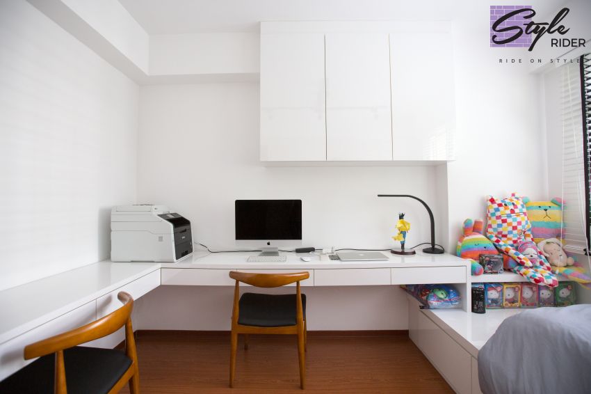 Modern, Scandinavian Design - Study Room - HDB 4 Room - Design by Stylerider Pte Ltd