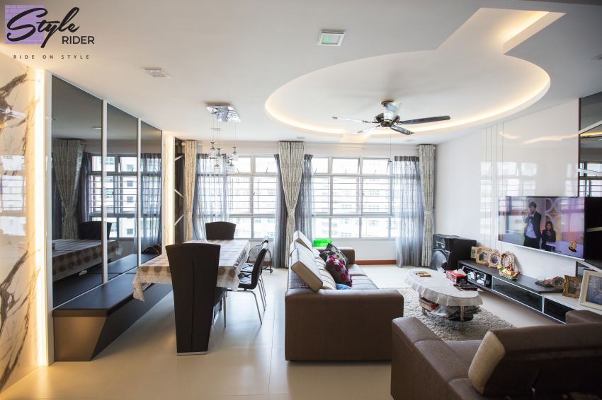 Classical, Contemporary, Modern Design - Living Room - HDB 5 Room - Design by Stylerider Pte Ltd