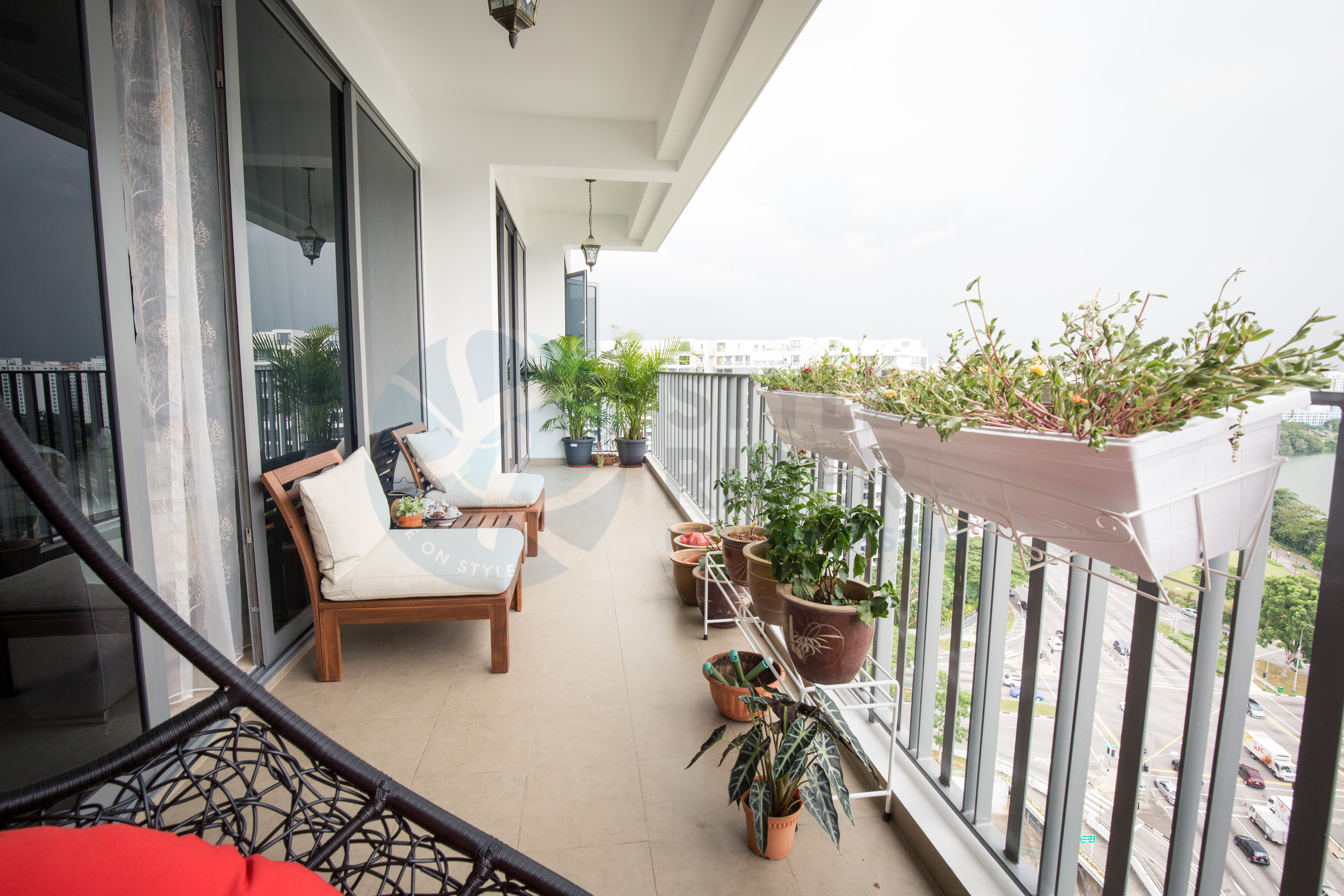 Modern Design - Balcony - Condominium - Design by Stylerider Pte Ltd