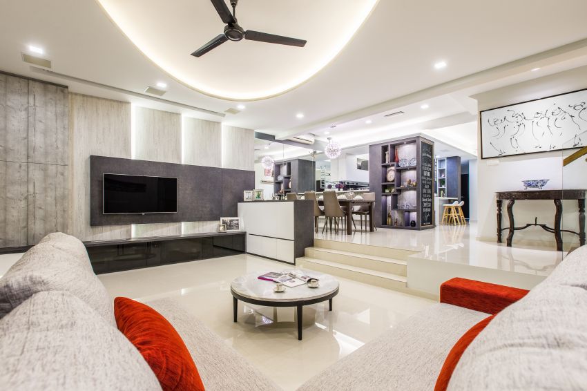 Contemporary, Modern Design - Living Room - Landed House - Design by Summerhaus D'zign Pte Ltd