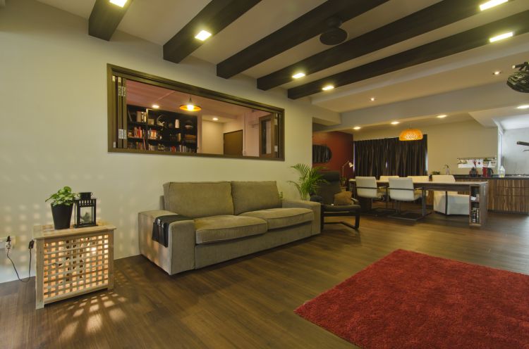 Country, Mediterranean Design - Living Room - HDB 5 Room - Design by Summit Design Studio
