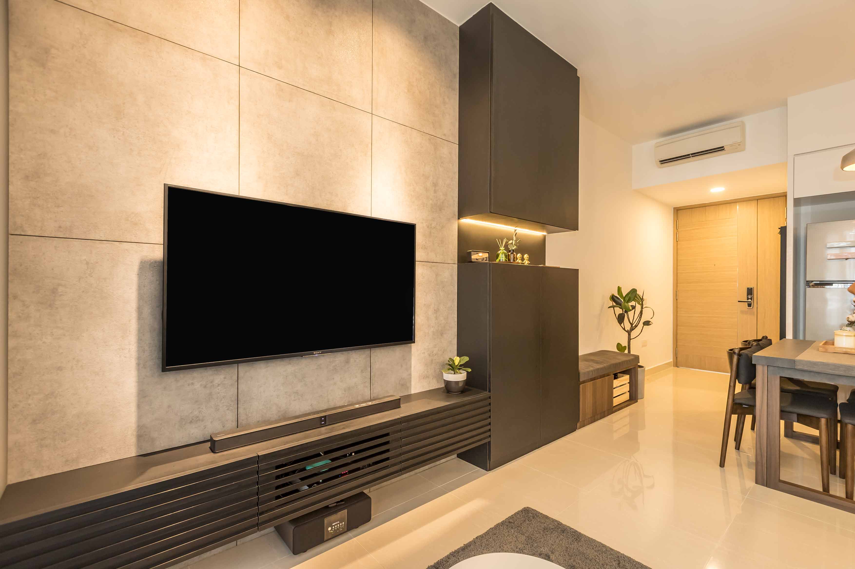 Industrial, Scandinavian Design - Living Room - Condominium - Design by Swiss Interior Design Pte Ltd