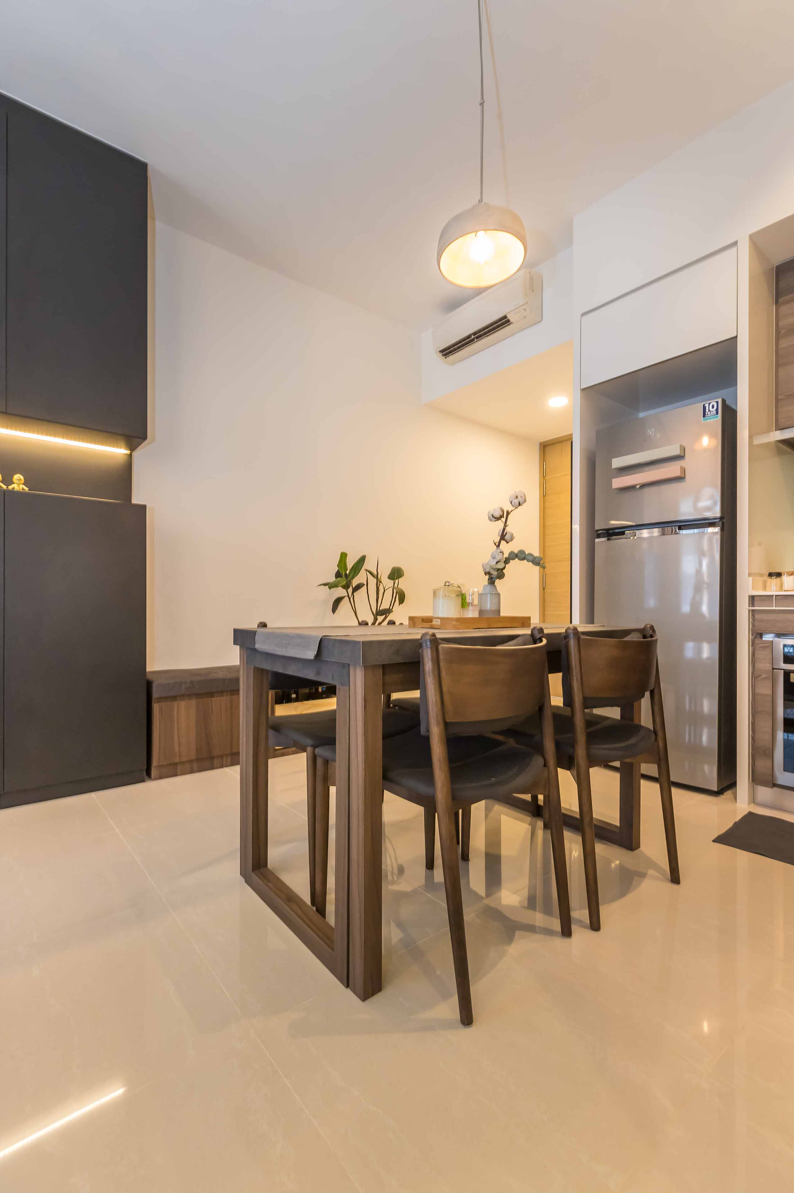 Industrial, Scandinavian Design - Dining Room - Condominium - Design by Swiss Interior Design Pte Ltd