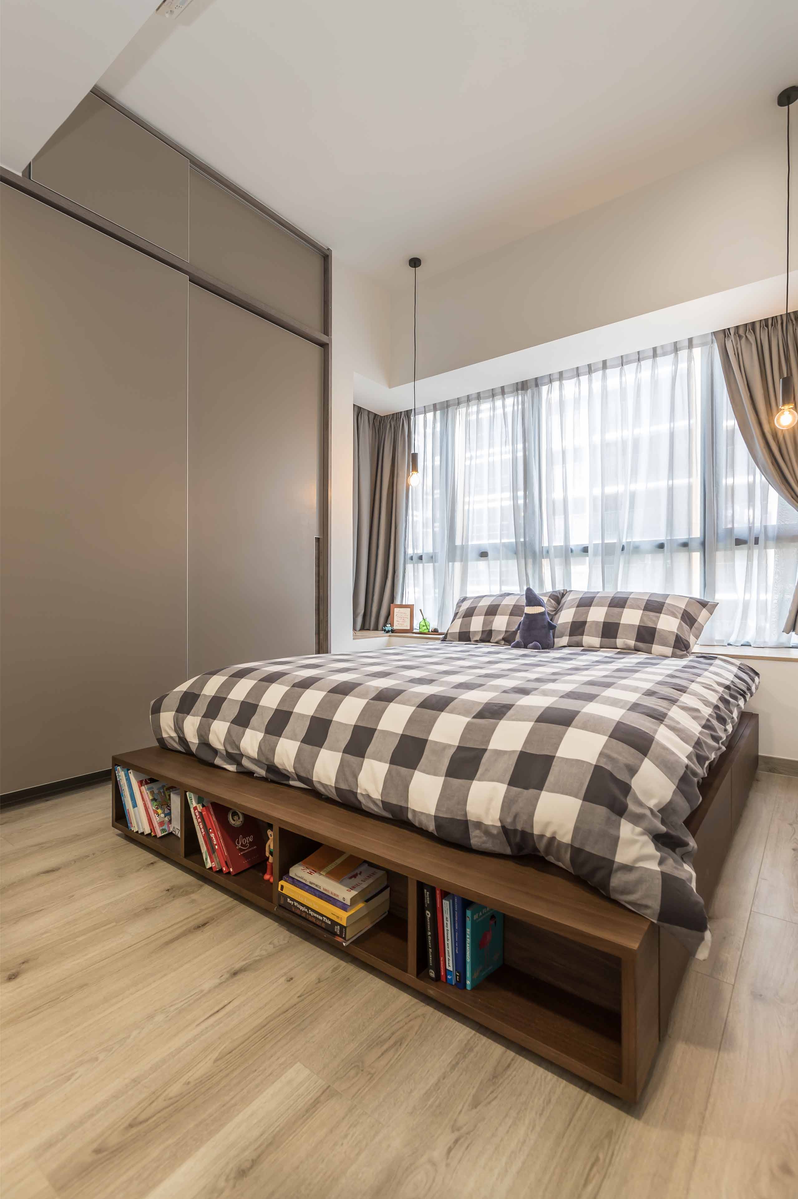 Industrial, Scandinavian Design - Bedroom - Condominium - Design by Swiss Interior Design Pte Ltd