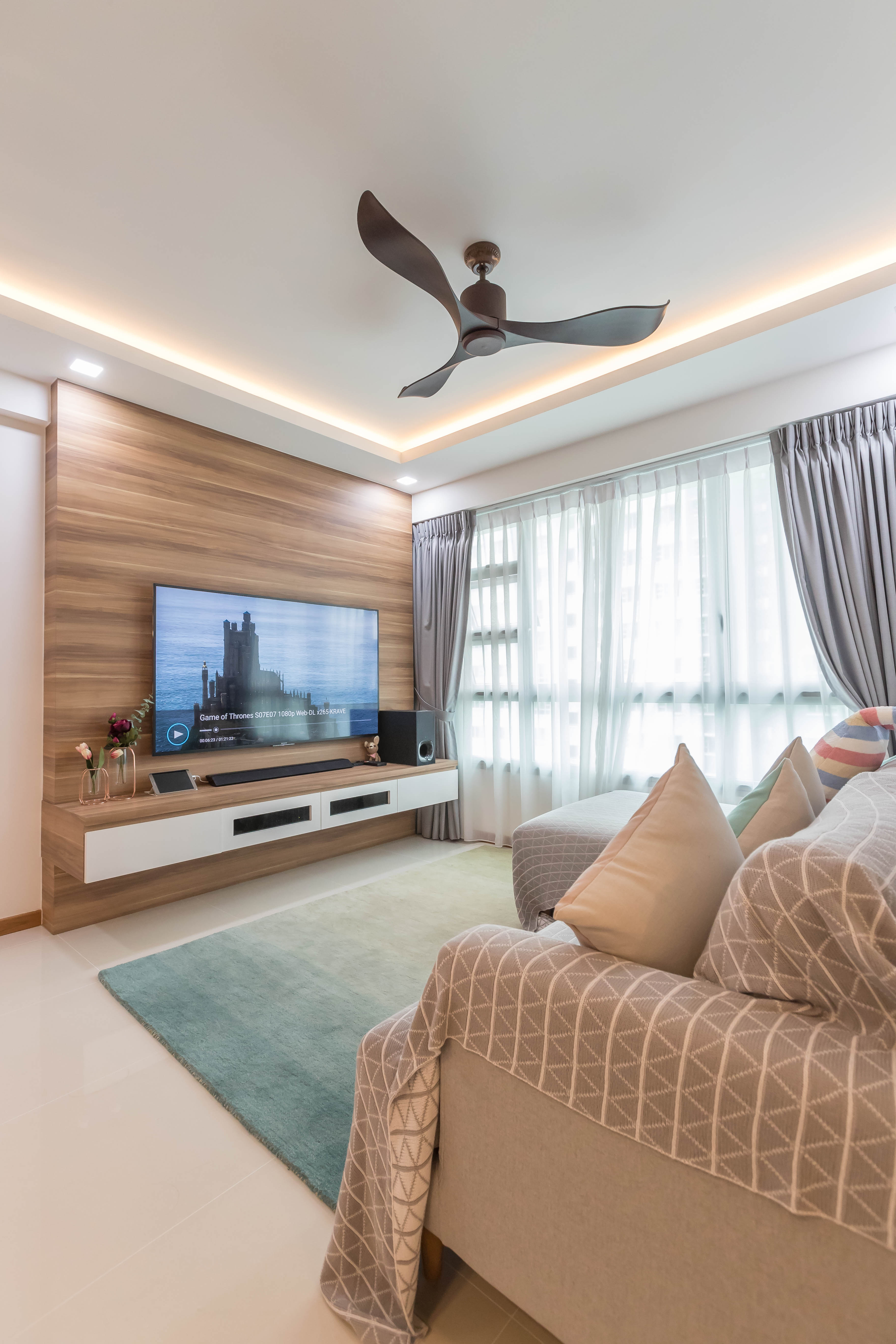 Scandinavian Design - Living Room - HDB 4 Room - Design by Swiss Interior Design Pte Ltd