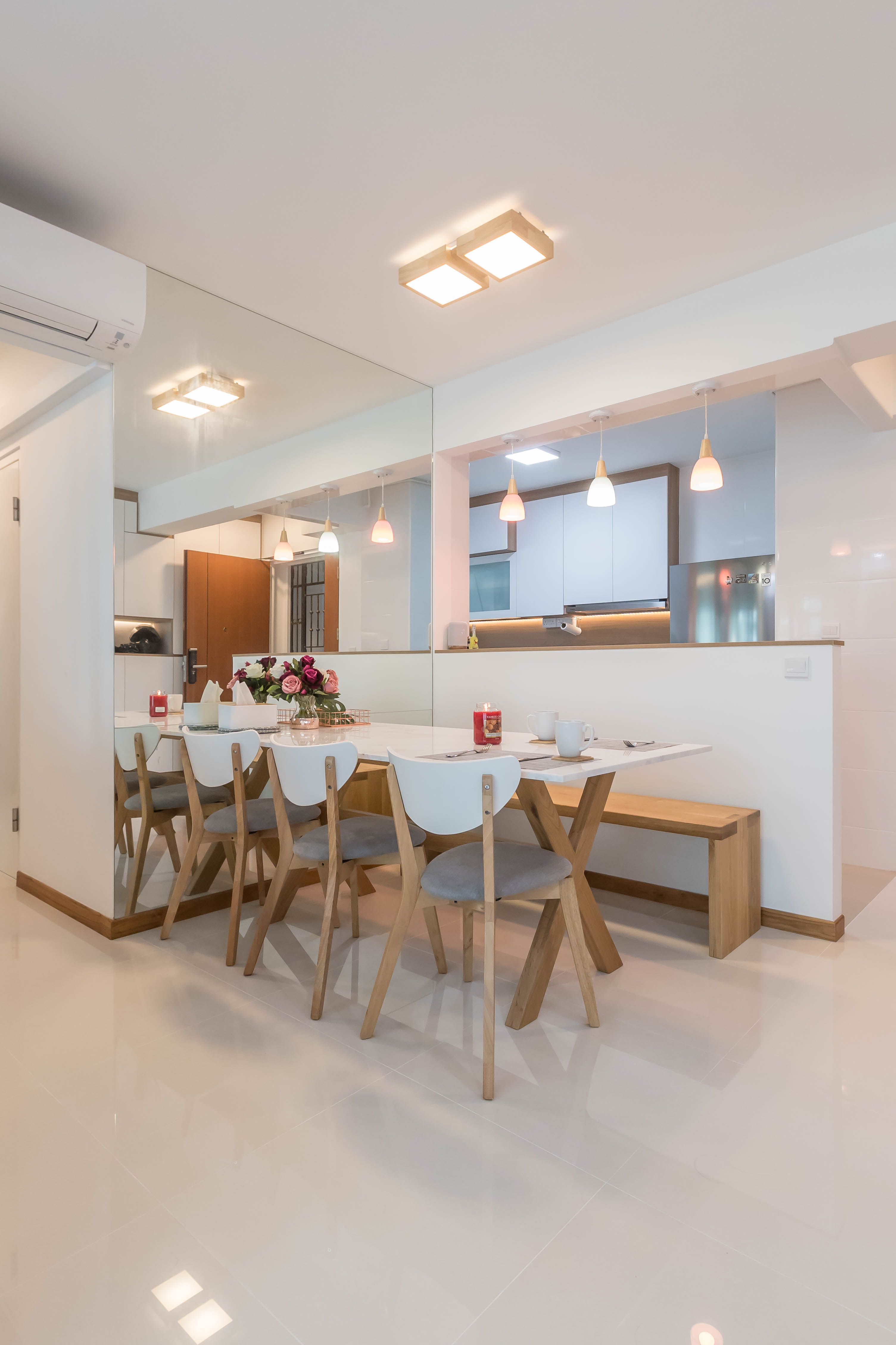 Scandinavian Design - Dining Room - HDB 4 Room - Design by Swiss Interior Design Pte Ltd