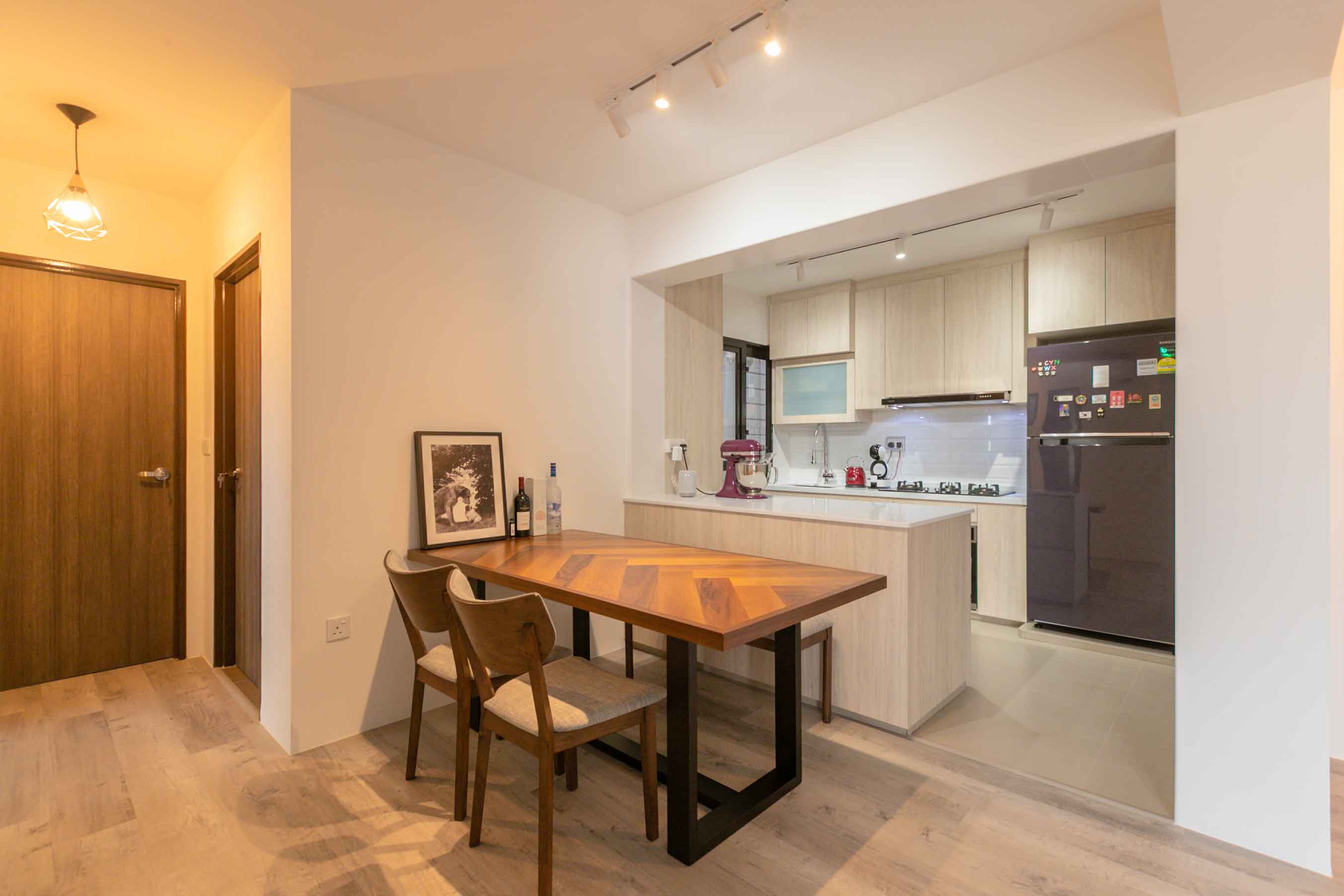 Minimalist, Scandinavian Design - Dining Room - HDB 4 Room - Design by Swiss Interior Design Pte Ltd